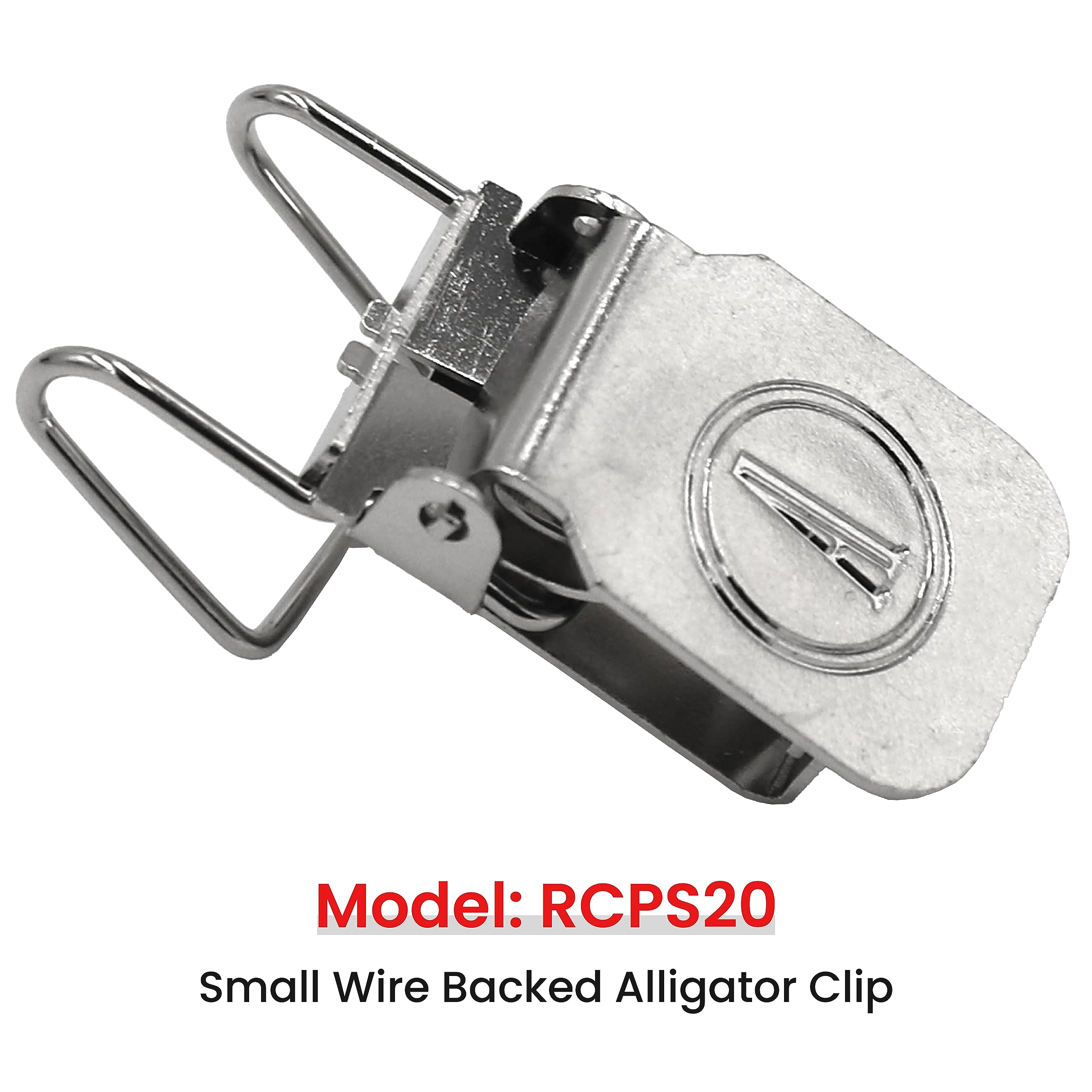 ANDUSTRIAL - Small Durable Clips/Clamps for Displaying Shawls, Leather Hides, Quilts, Mats, Rug Samples, Towels, Fabric On Wall - Wire Backed Alligator Rug Clips - Silver, 10 Clips