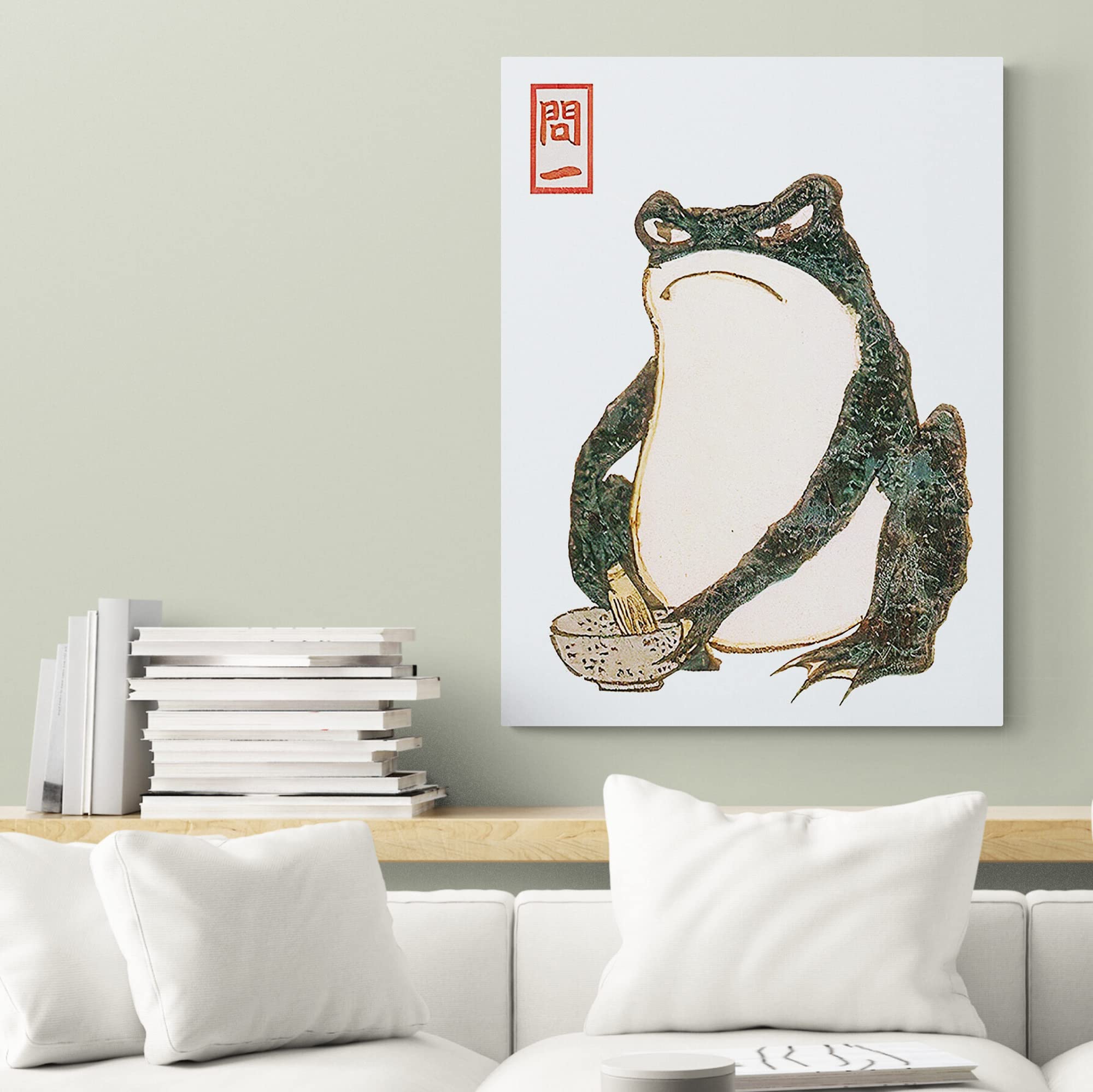 Amazon.com: Vintage Angry Frog - Japanese Art by Matsumoto Hoji