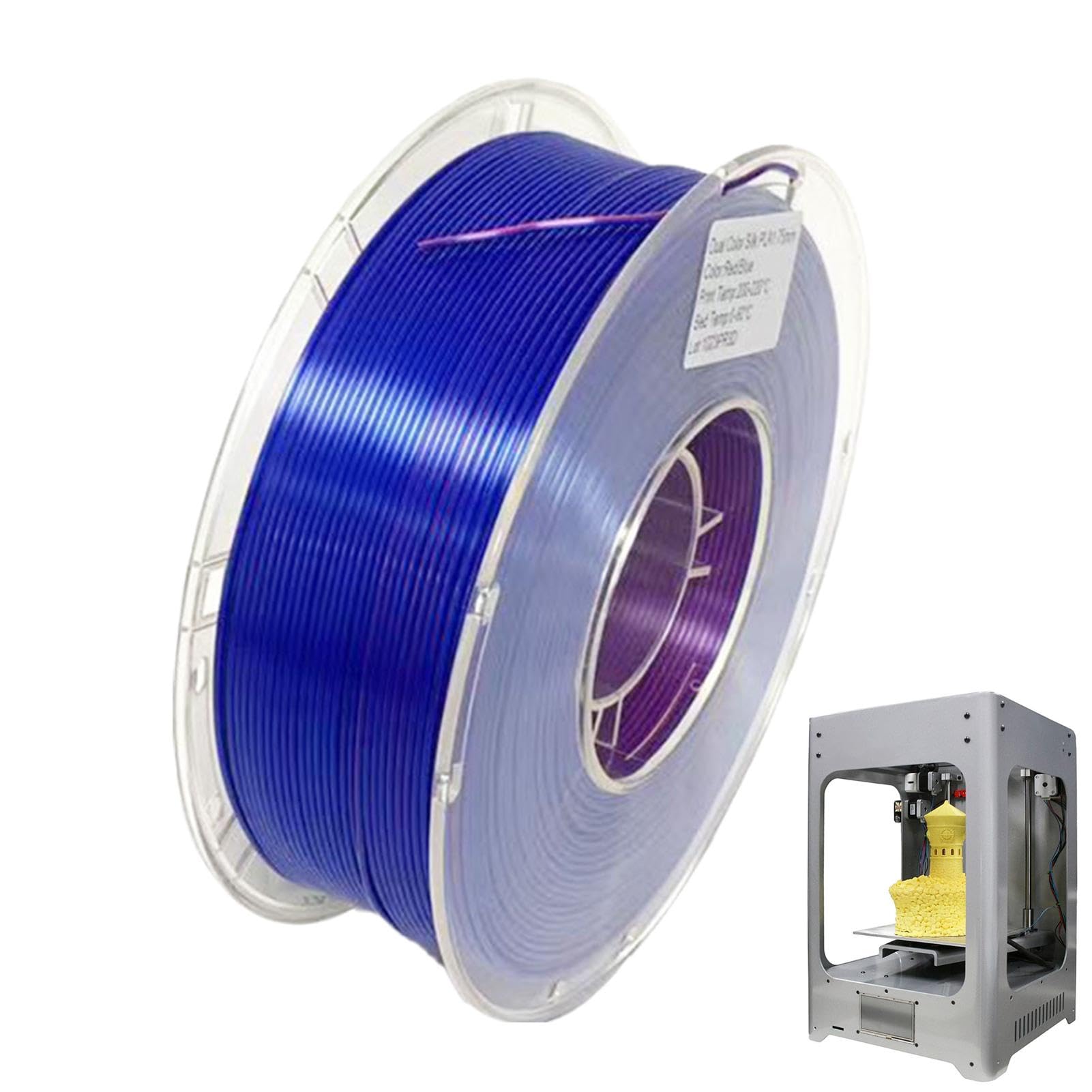 Jedwabny filament do drukarki, jedwabny filament - materiały | eksploatacyjne do drukarki dwukolorowy filament drukarski, błyszczący kolor materiału drukarskiego 3