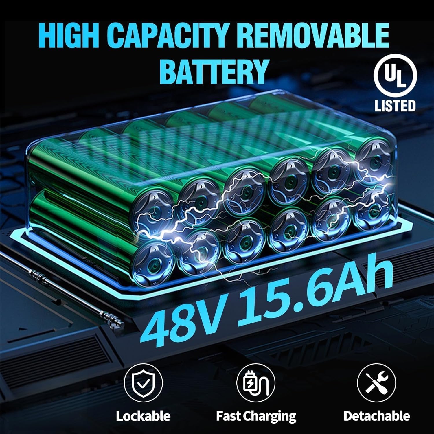C20 Bicicletta elettrica con batteria rimovibile da 52 V 40 Ah/48 V 20 Ah/48 V 15,6 Ah, pneumatici da 20 x 4 pollici, freni idraulici a 7 velocità. Bicicletta elettrica fuoristrada per tutti i terreni