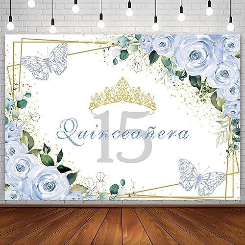 Miniatura 1 de SENDY Telón de fondo de quinceañera de 10 x 7 pies, membrillo de 15 años, suministros de decoración de fiesta de cumpleaños para niña, princesa,