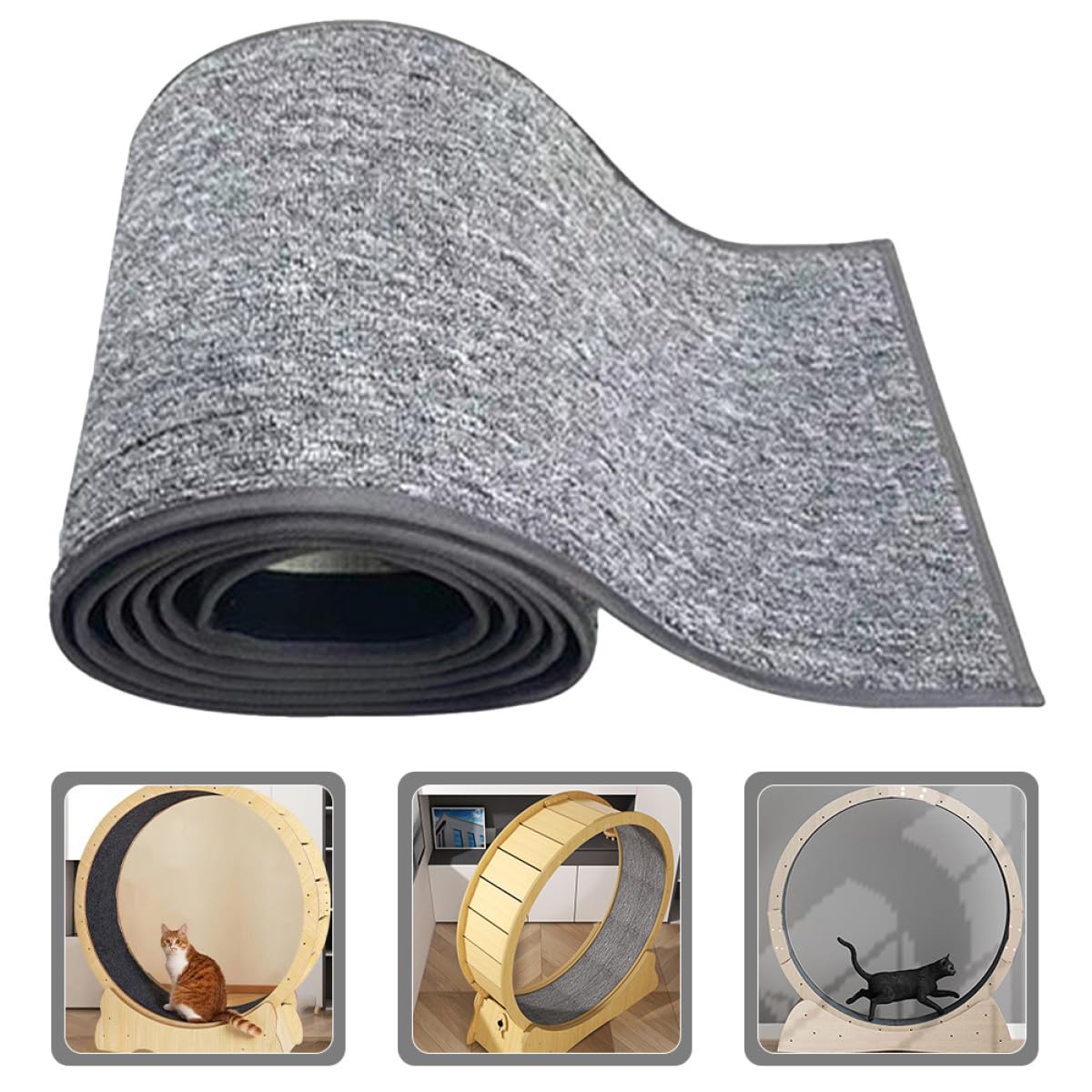 INOOMP Katzenlaufmatte aus Plüsch mit Verdicktem Design und Kratzfest für Katzenlauf Kissen Geeignet für Barhocker und Tisch als Langlebiges Katzenzubehör