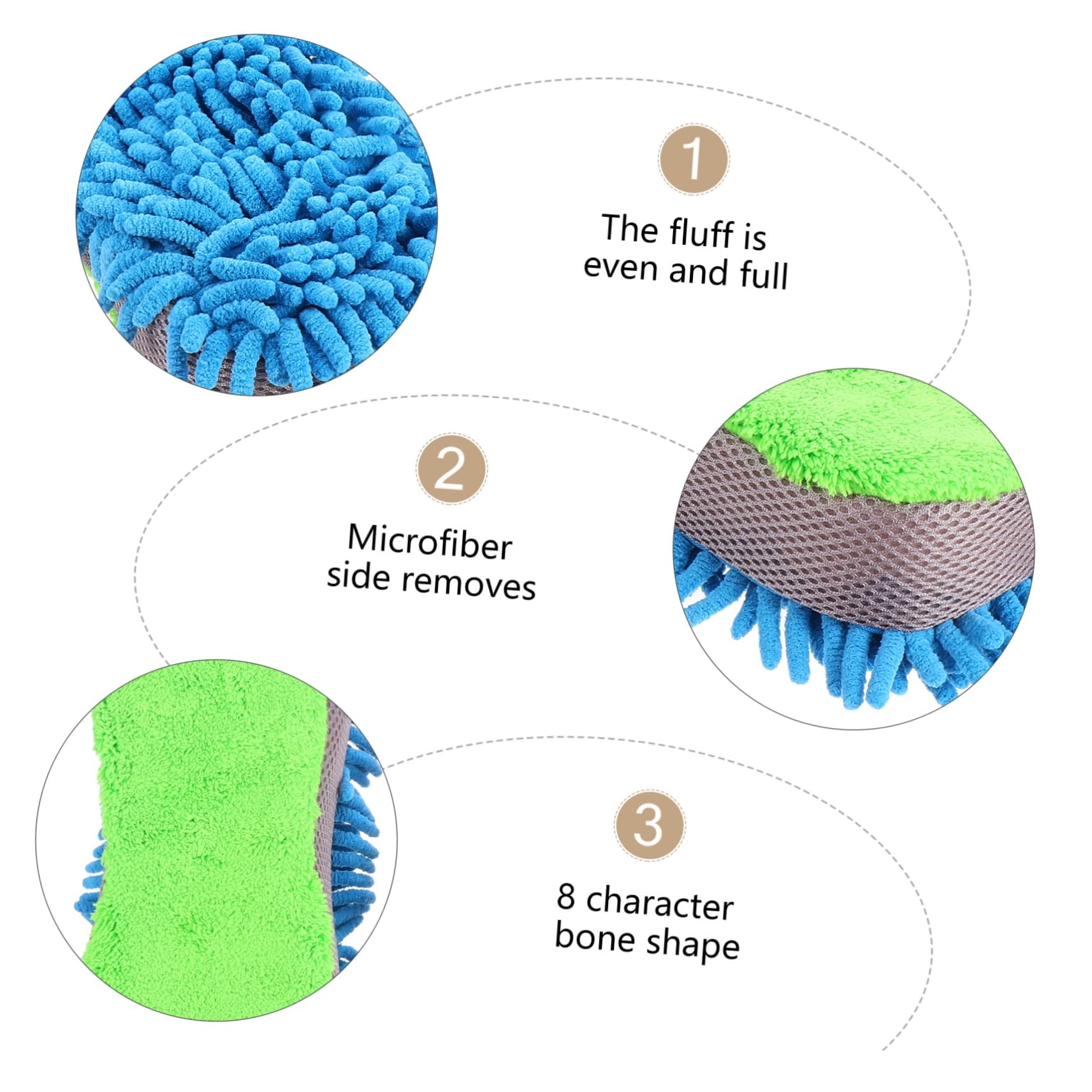 VALICLUD 4pezzi Sponge Per Pulizia Auto Microfibra Da Strumento Di Lavaggio Auto Multifunzionale Design Pratico e Sicuro Per Superfici Sensibili Rimuove Macchie e Sporco Senza Graffi