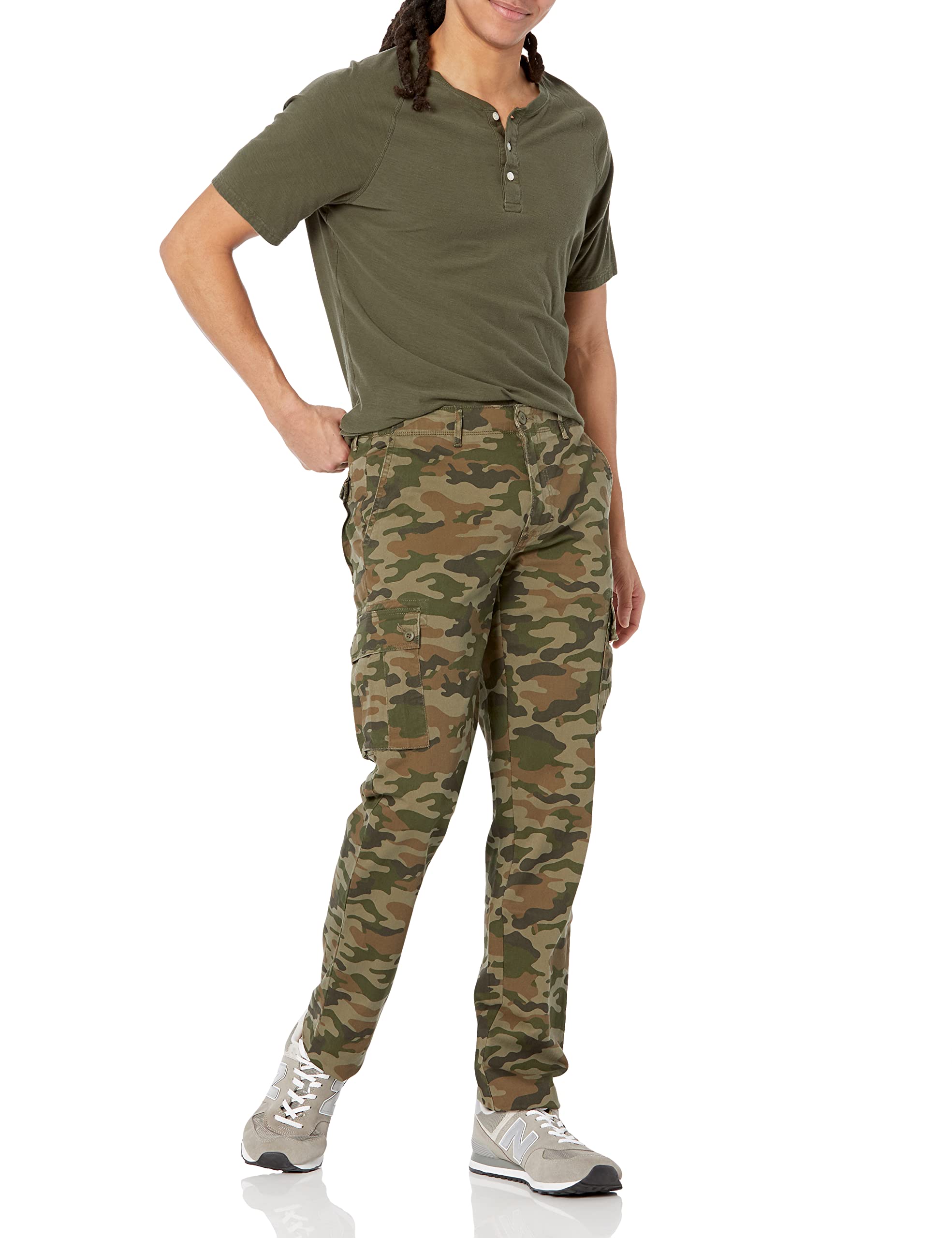 Amazon Essentials Uomo Pantaloni Cargo Elasticizzati e Aderenti (Disponibili nelle Taglie Big & Tall)