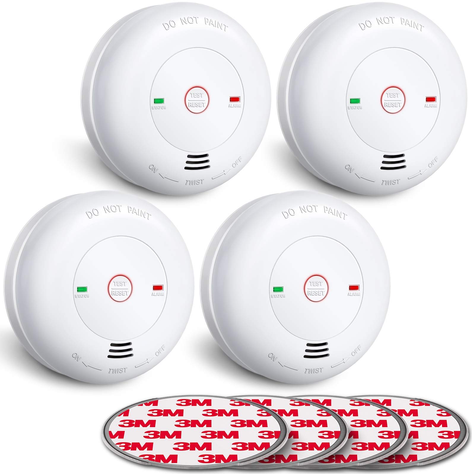 Ecoey Carbon Monoxide Detector CO Detector Alarm 7-Year Battery Operated with Test and Silence Function Low Battery Warnin...