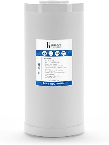 iFilters Cartucho de flujo radial de doble propósito, 4.5 x 10 pulgadas
