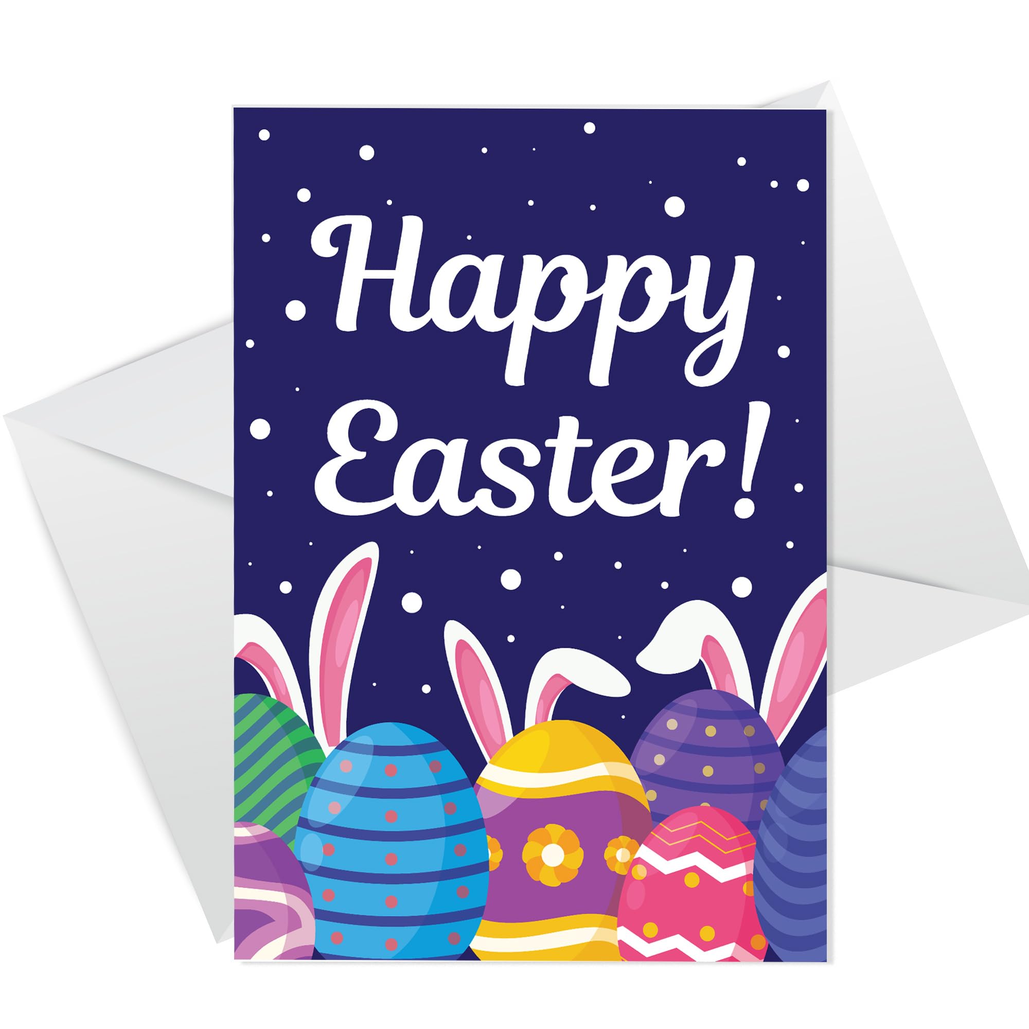 RED OCEAN Easter Greetings Card For Friends Family, Happy Easter Card For Kids Children, Easter Card With White Envelope, Easter Bunny Card For Son Daughter Students Teachers
