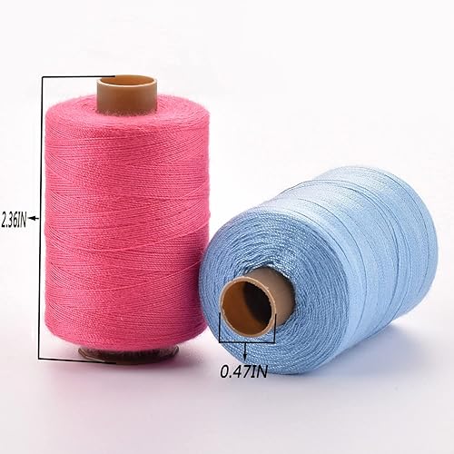 Miniatura 2 de Hilo de coser de poliéster de 24 colores para coser a mano, acolchado y máquina de coser, juego de 1000 yardas por carrete.