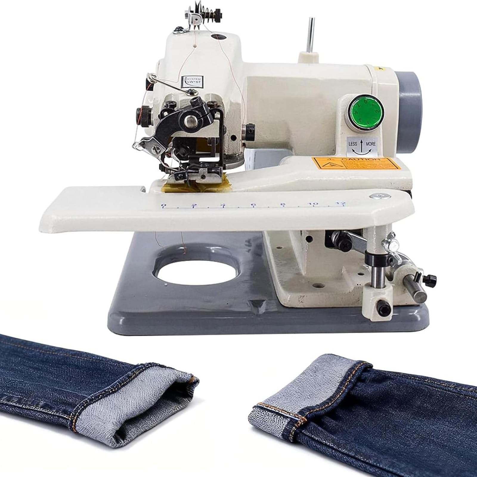 Máquina Dobladillos Puntada Invisible con 10 Agujas para Arreglos Profesionales - Máquina Coser Y Bordar Portátil para Dobladillos Pantalones con Pedal, Velocidad Máxima 1200 RPM