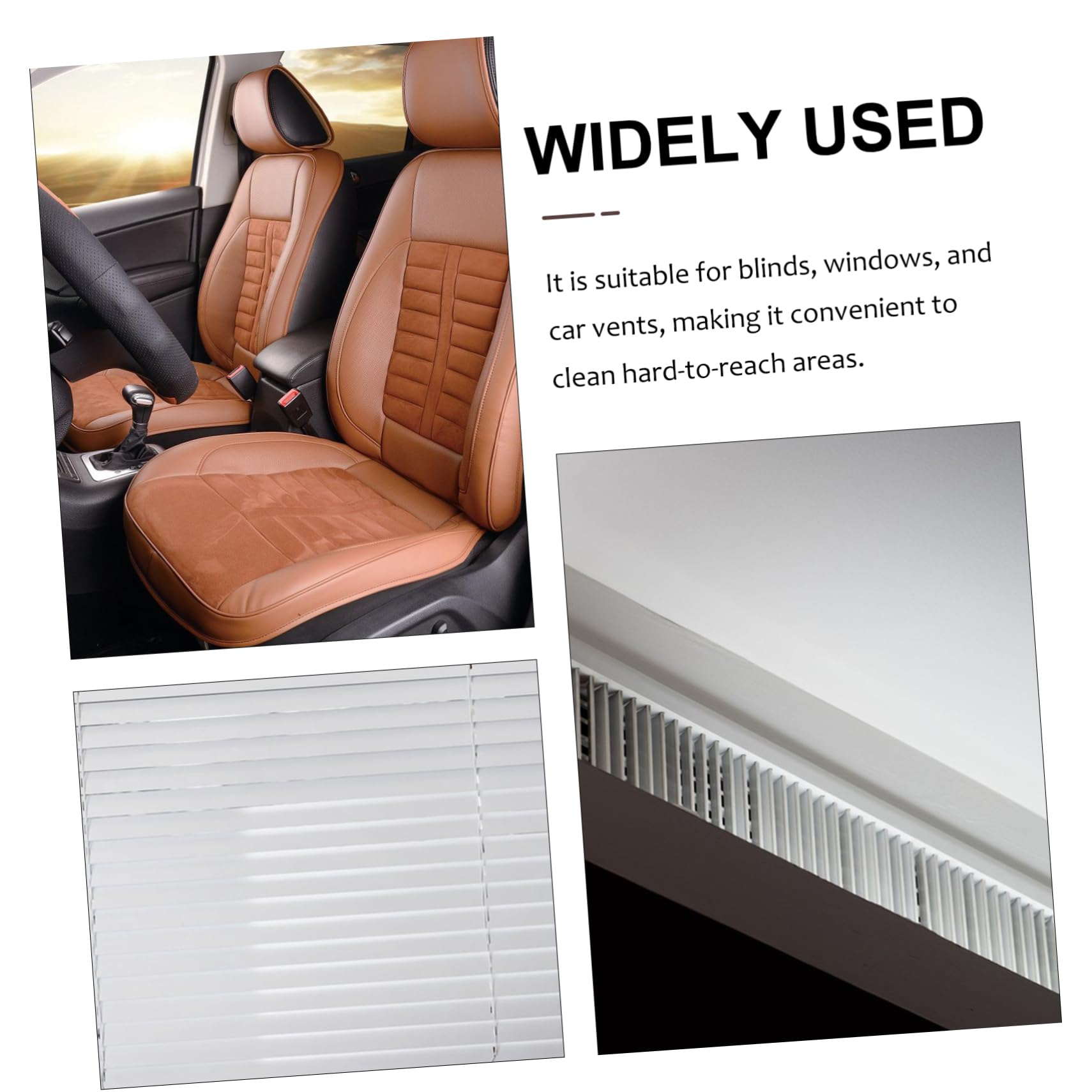 Ipetboom 20piezas Limpiador De Persianas y Ventilación Cepillo Multiusos para Limpieza De Persianas Ventiladores y Acondicionadores Diseño para Accesos Difíciles