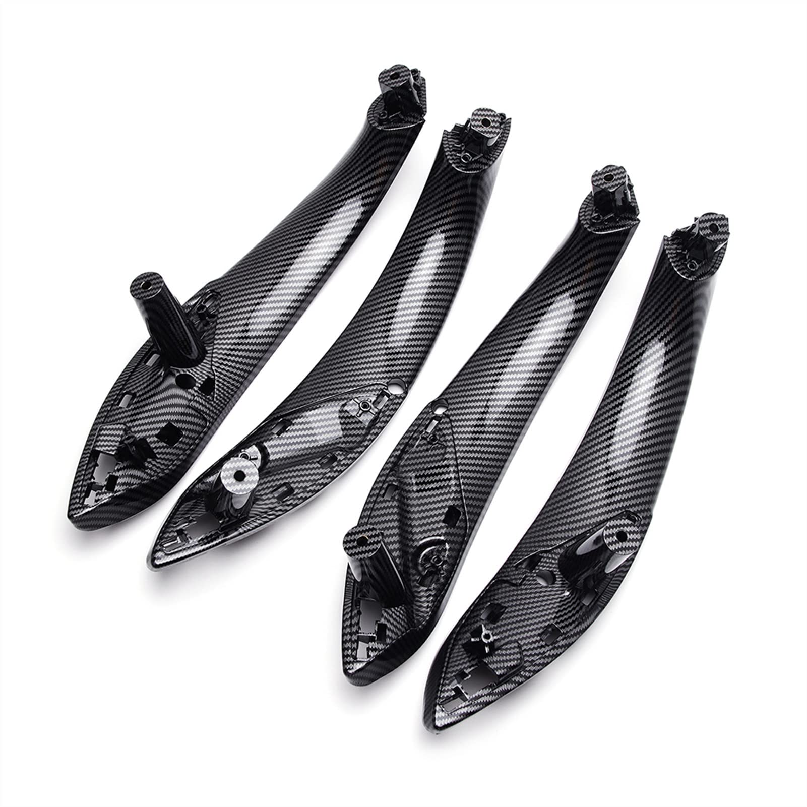 4x Car ABS Inner Door Pull Handle Trim Cover Panel, For BMW, for F30 F35 F80 3 Series 2013 2014 2015 2016 2017 2018, Carbon Fiber Style Car Interior Door Handle