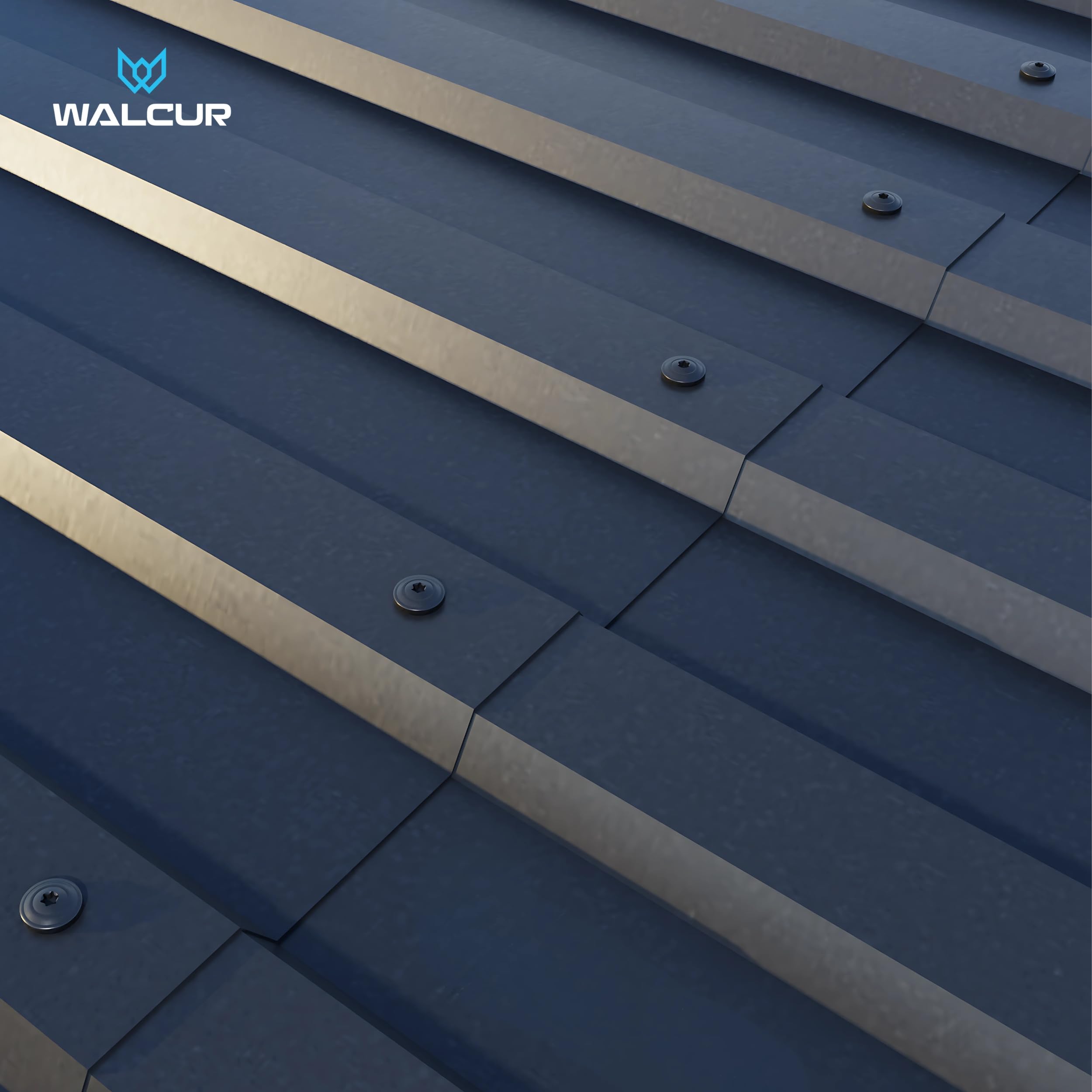 WALCUR Vis Spengler ø 4.5 x 25mm de Terrasse Autoperceuses en Acier Inoxydable 100 Pièces Étanches de Toiture avec Rondelles en Caoutchouc Anthracite Gris