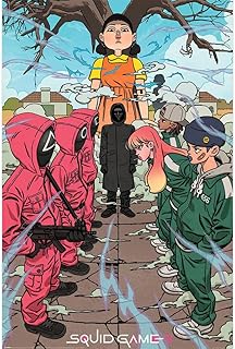 Pyramid International Oficjalny plakat maxi - Squid Game 3 (Bazbon) | Dekoracyjna sztuka ścienna | 61 cm x 91,5 cm plakat do sypialni, akademików i fanów