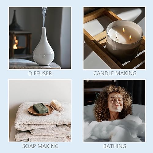 Miniatura 6 de Juego de aceites esenciales, 100% puro y natural, paquete de 6 (árbol de té, eucalipto, lavanda, naranja, menta, aceites de limón)  0.33 onzas