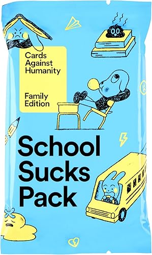 Cards Against Humanity Edición familiar School Sucks Pack Mini expansión Nuevo para 2023