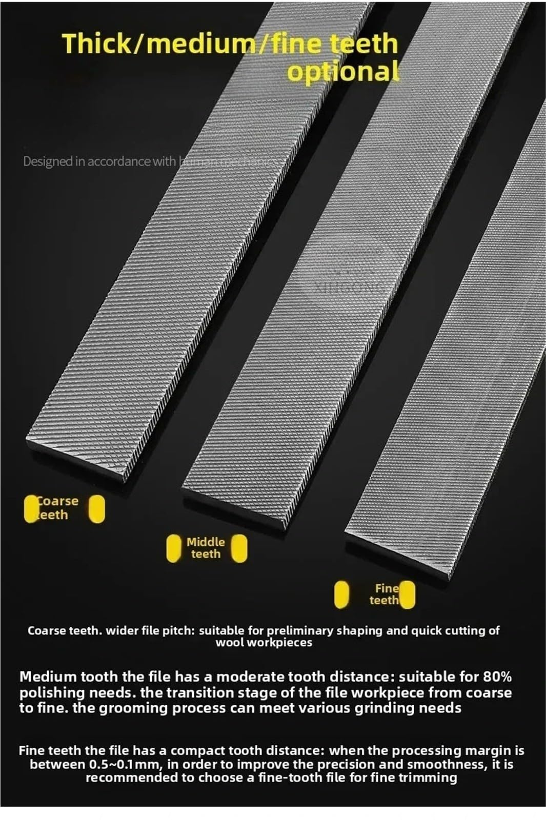 Metallfeile Feilenset aus Hartstahl, 5 Formen