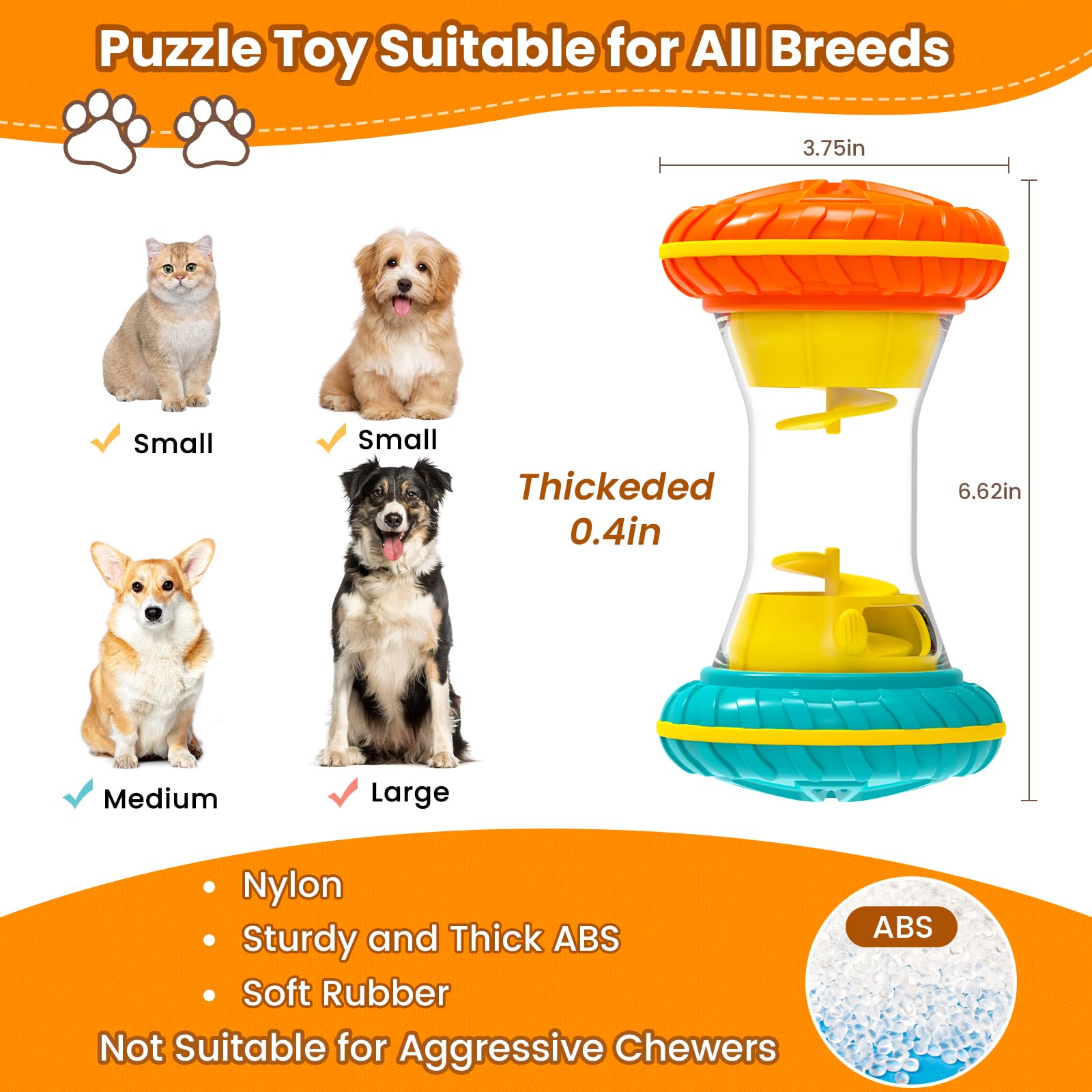 BoYoYo Interactive Dog Puzzle Toys for Boredom, Dogs Enrichment Toy to Keep Them Busy, Treat Dispensing Slow Feeder - image 2