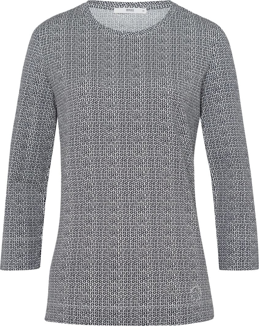 BRAX Women's Style Carina Cotton Modal Minimal Print Shirt