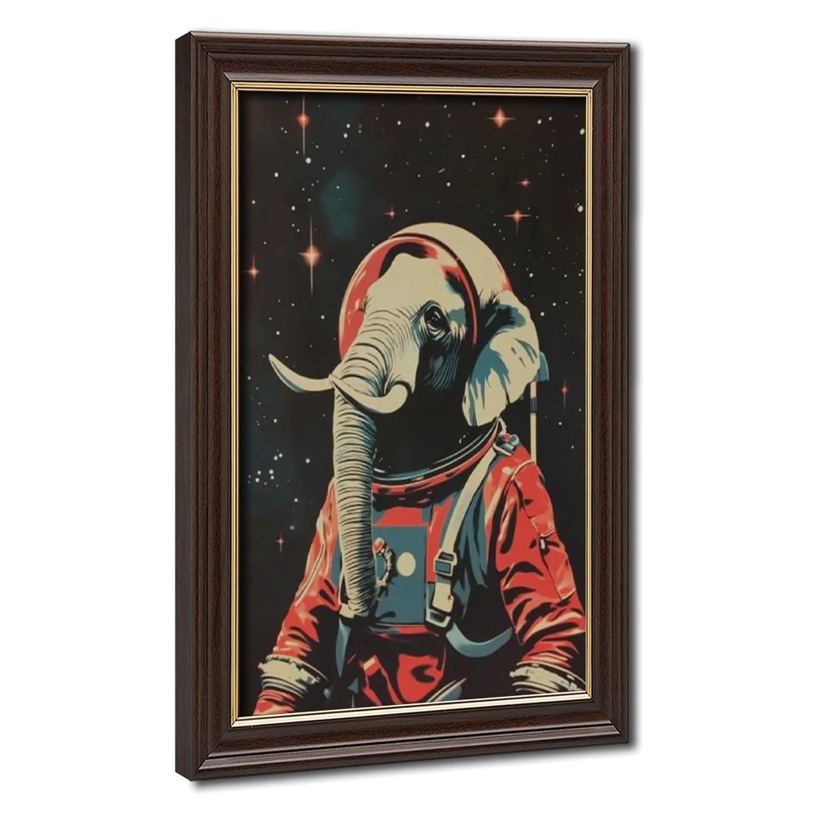 Bareronor Elephant Astronaut Poster Canvas Poster Bedroom Decor Landscape Office Room Decor Gift 16" L X 24" W
