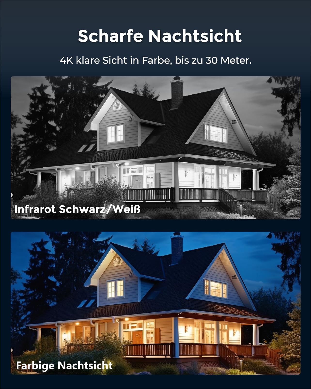 Reolink 4K WLAN Überwachungskamera Set Aussen, 4X 8MP Wi-Fi 6 Kamera Aussen, 12CH WLAN NVR mit 2TB HDD, Vollmetallmaterial, Farbnachtsicht, Person/Fahrzeug/Tiererkennung, 2-Wege-Audio, RLK12-800WB4