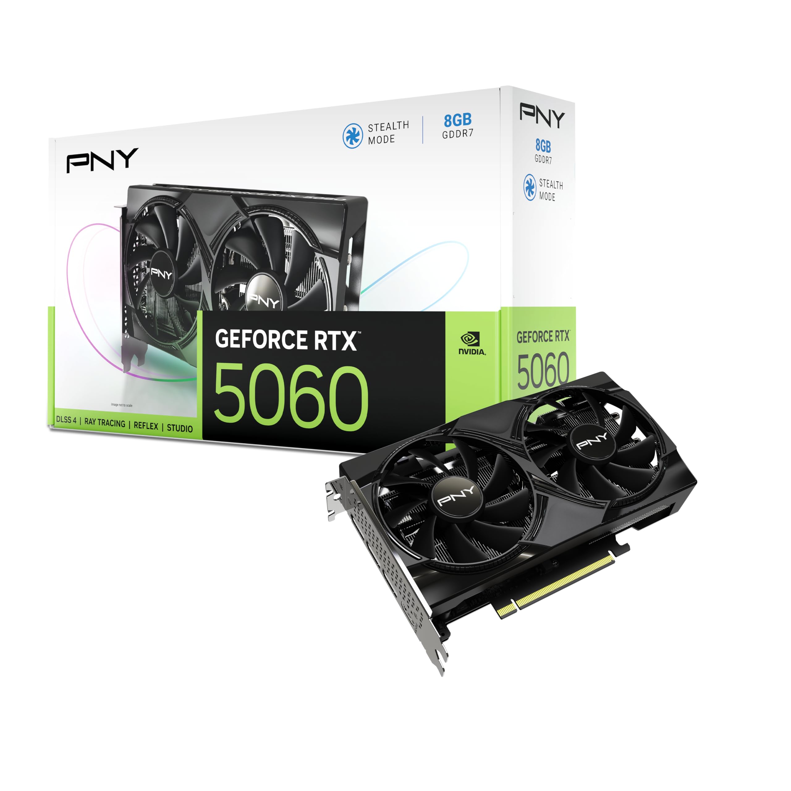 PNY GeForce RTX 5060, 8GB GDDR7, 128bit, DLSS 4-Spec, wysokowydajna karta graficzna do gier