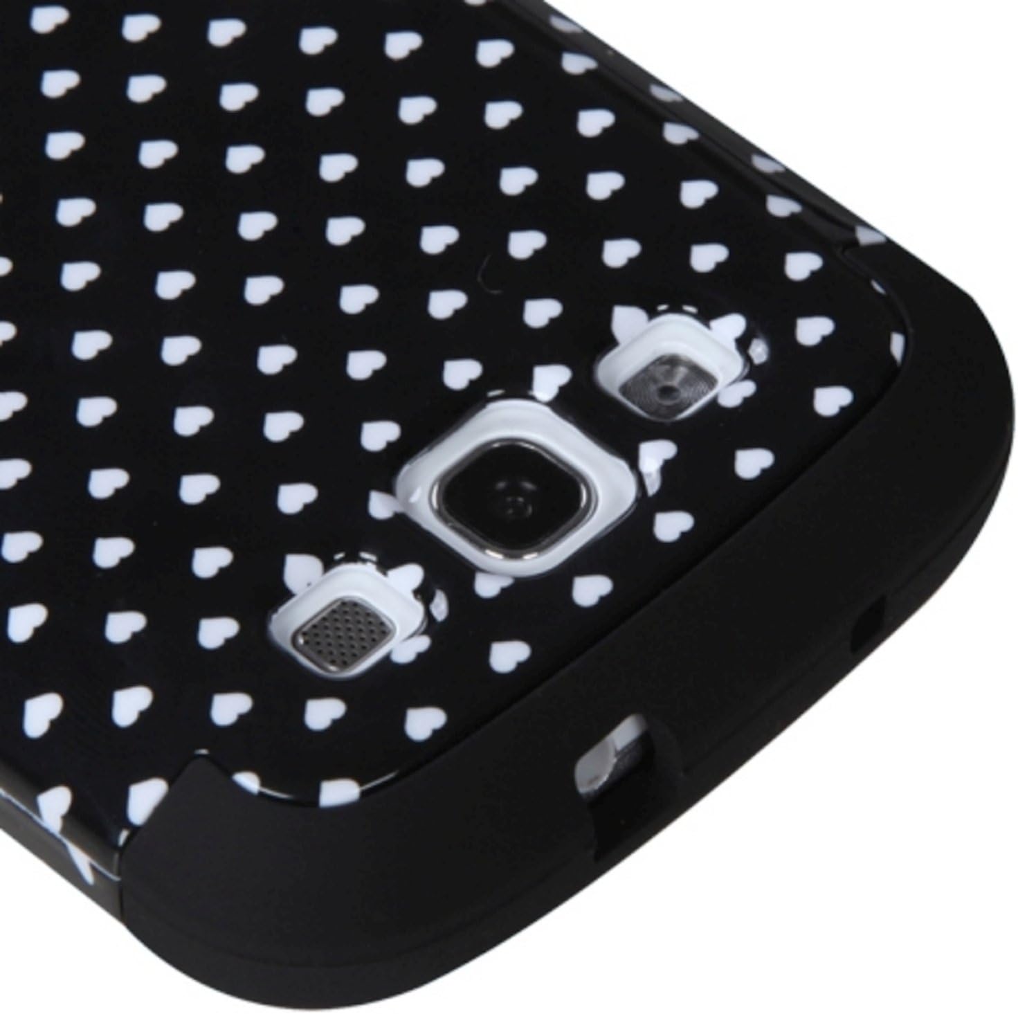 MYBAT SAMSIIIHPCTUFFIM031NP Premium TUFF Case for Samsung Galaxy S3 - 1 Pack - Retail Packaging - Black Vintage Heart Dots/Black