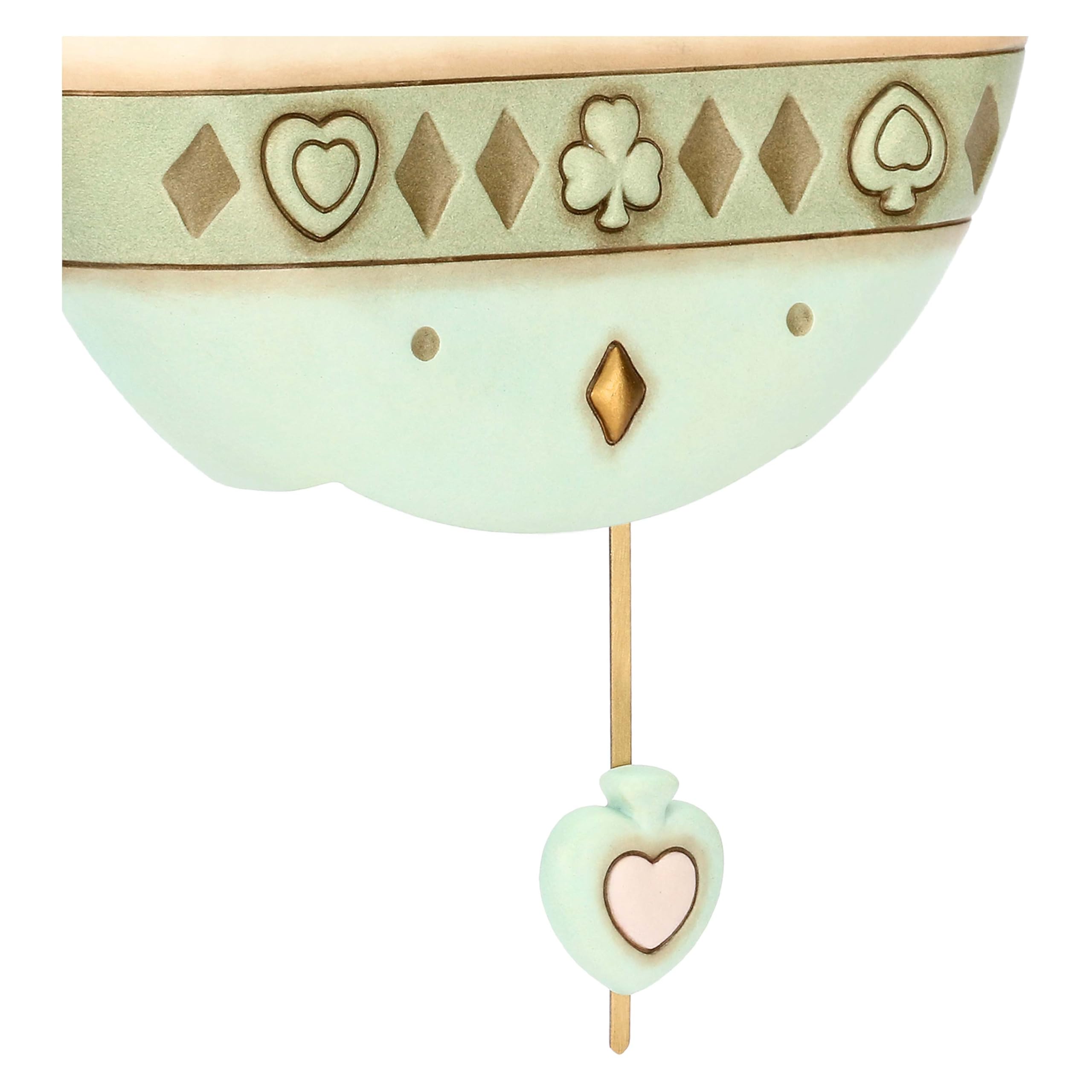 THUN Orologio a Pendolo in Ceramica Incanto di Primavera, 25,8x25,8x4,9 cm, Stile Raffinato