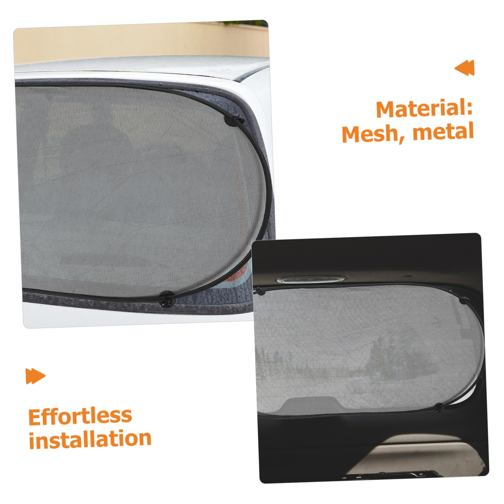 Pare-Soleil pour Vitres Arrière de Voiture en Maille, 6pcs Noir
