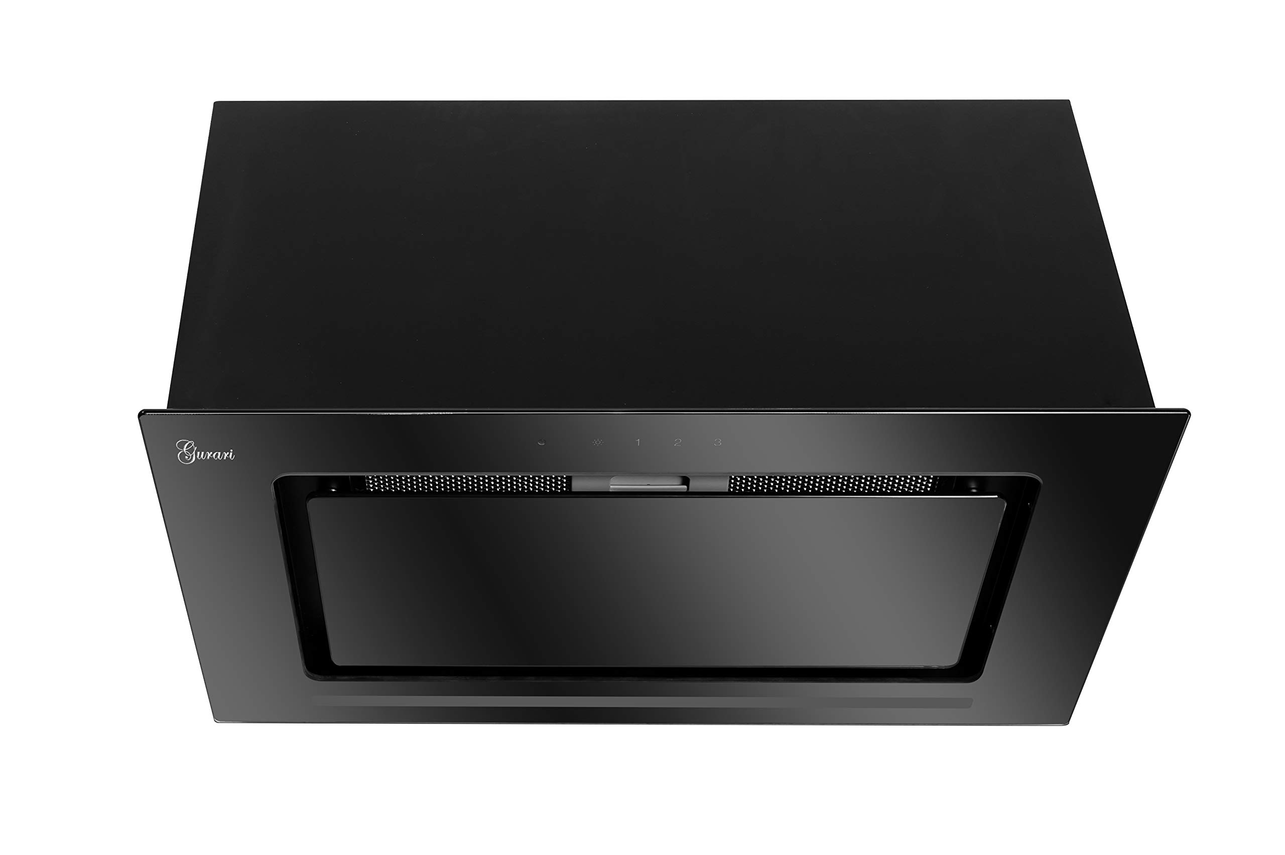 Gurari GCH E 217 Einbau-Dunstabzugshaube 52 cm Schwarzglas 1000 m³/h LED Fernbedienung Abluft Umluft