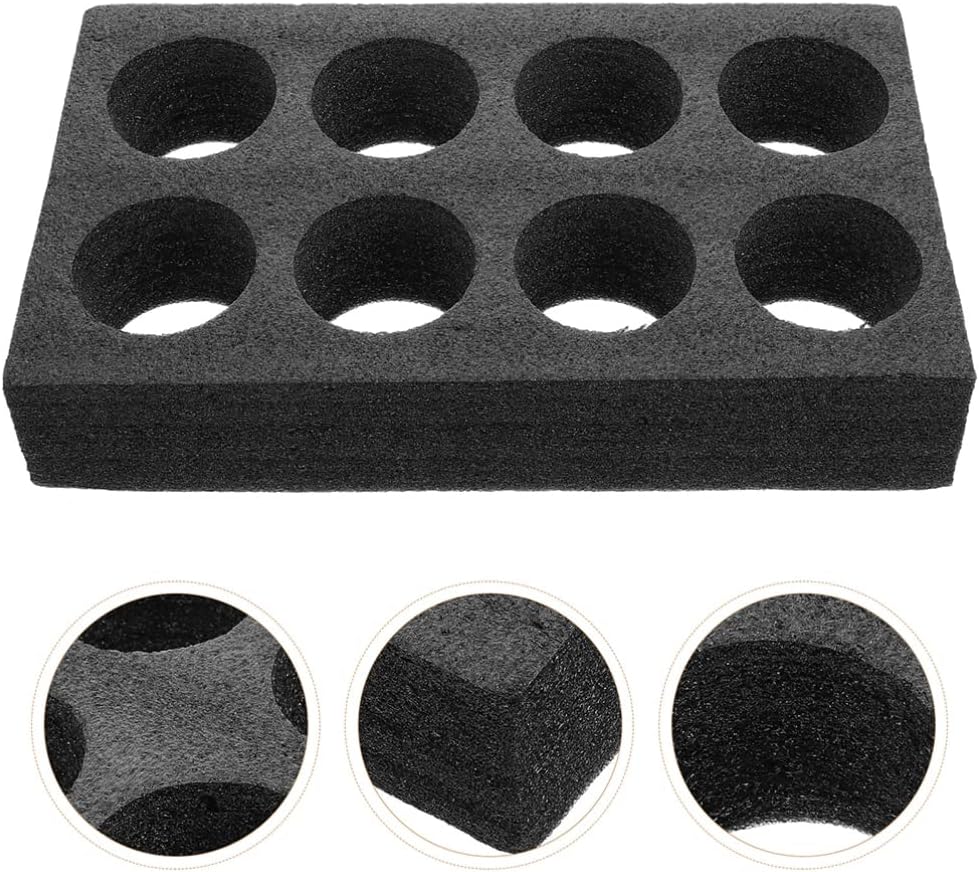 WeBert Foam Drink Carrier Holder Trays,3PCS Foam Cup Glass Holder, Takeout Coffee Cup Drink Carrier Tray for Camping, Caravans, Motorhomes, Boats - Space for 8 Mugs