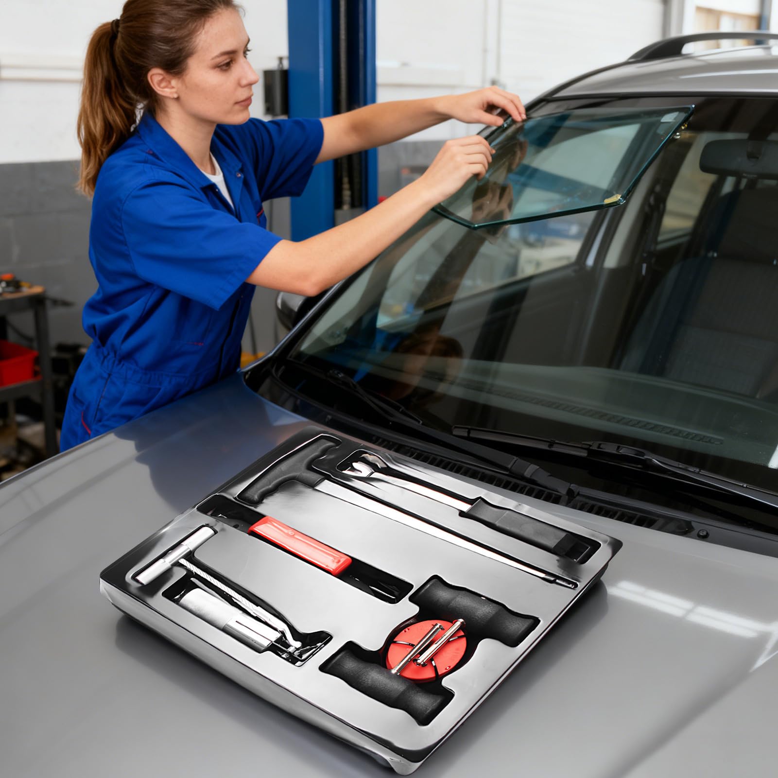 Kit de Extracción de Parabrisas Kit de Extracción Manual de Parabrisas | Herramienta Para Parabrisas Para Reparación Automotriz, Instalación y Sustitución en SUV y Camiones