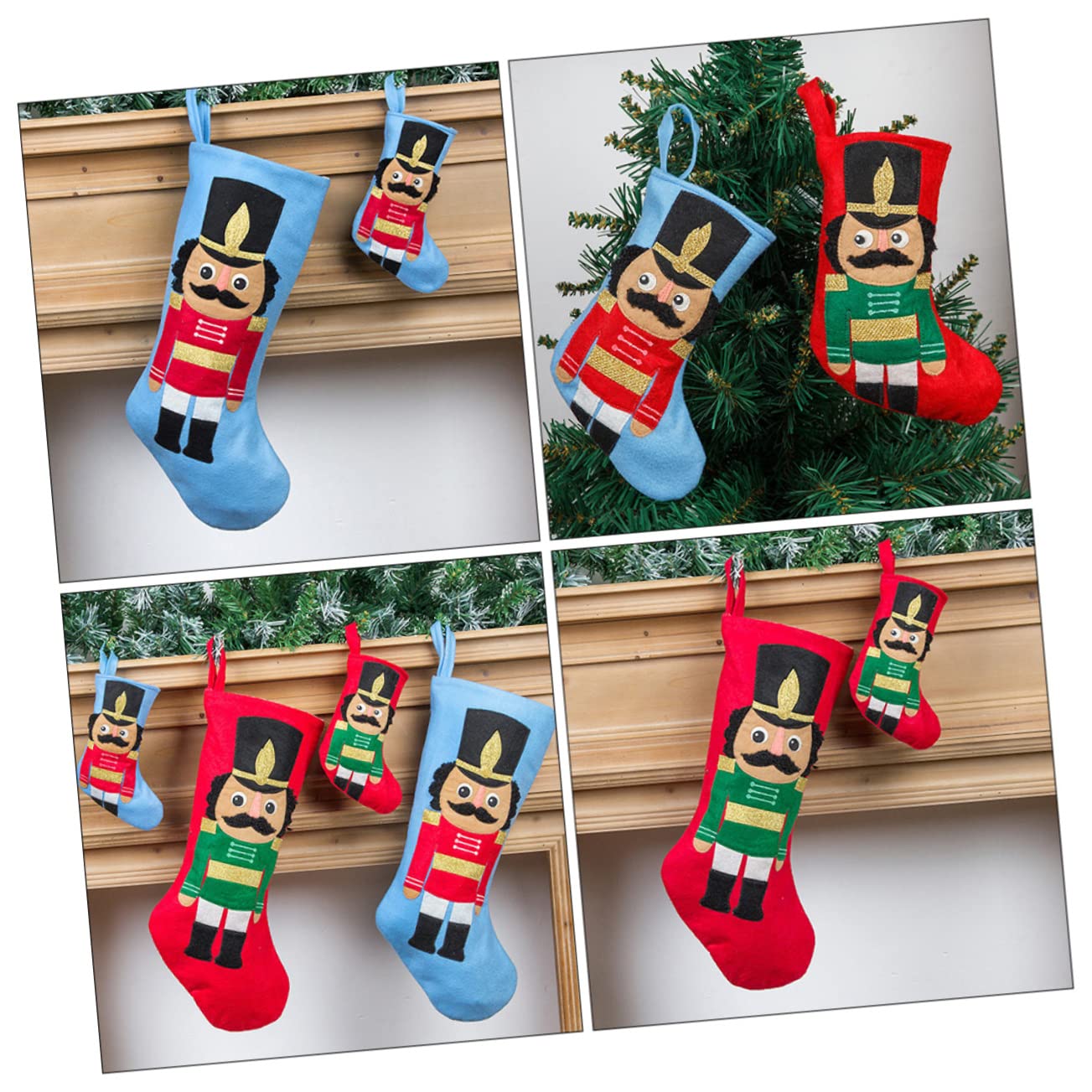 PRETYZOOM 2 Sätze Soldat Weihnachtsstrumpf Digitale Dekoration Figur Süßigkeiten Weihnachts Party Weihnachtssocke Hängende Dekoration Weihnachtsstrumpf Dekore 2 Stück * 2