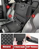 Vista 5 de KBH Funda de apoyabrazos para consola central para Dodge Ram 1500 2500 3500 2019-2026, asiento de cubo de consola de piso, cojín de apoyabrazos