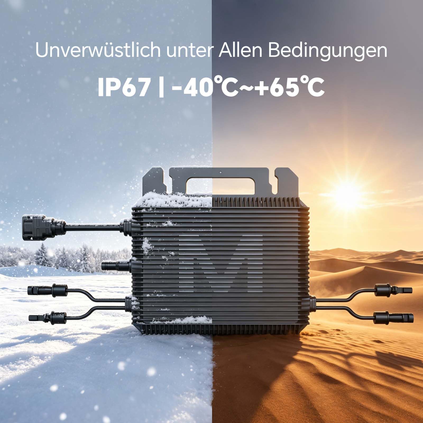 Marstek Mikro-Wechselrichter 800W (Upgrade 2026), Mikrowechselrichter für Balkonkraftwerk, 2MPPT, 0% MwSt, IP-67, WiFi, App-Steuerung, Plug & Play, für Photovoltaik-Module