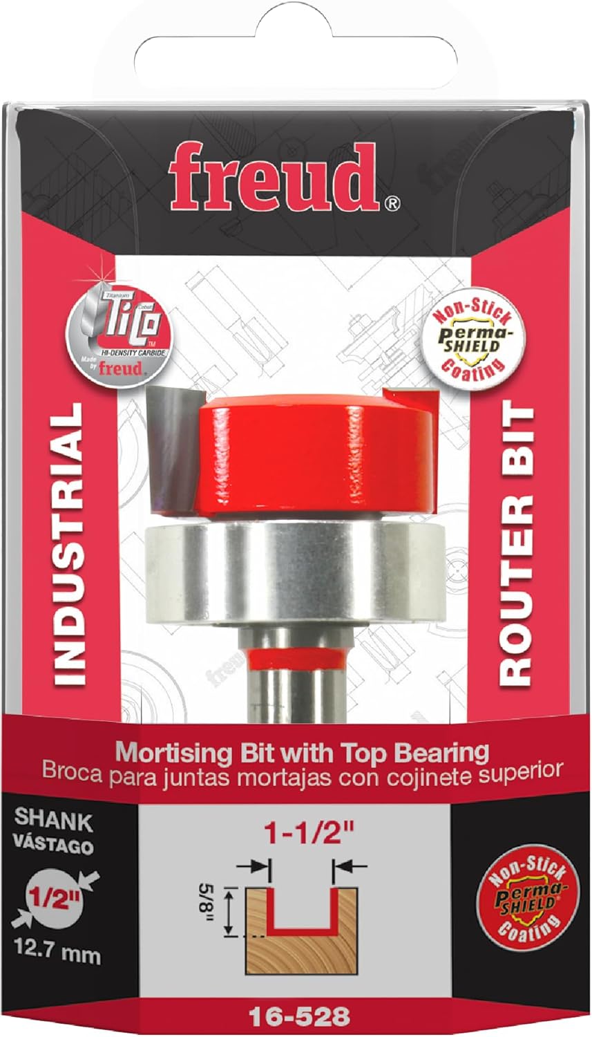 Freud 16-528: 1-1/2" (dia.) Mortising Bit with 1/2" shank, 2-1/2" overall length