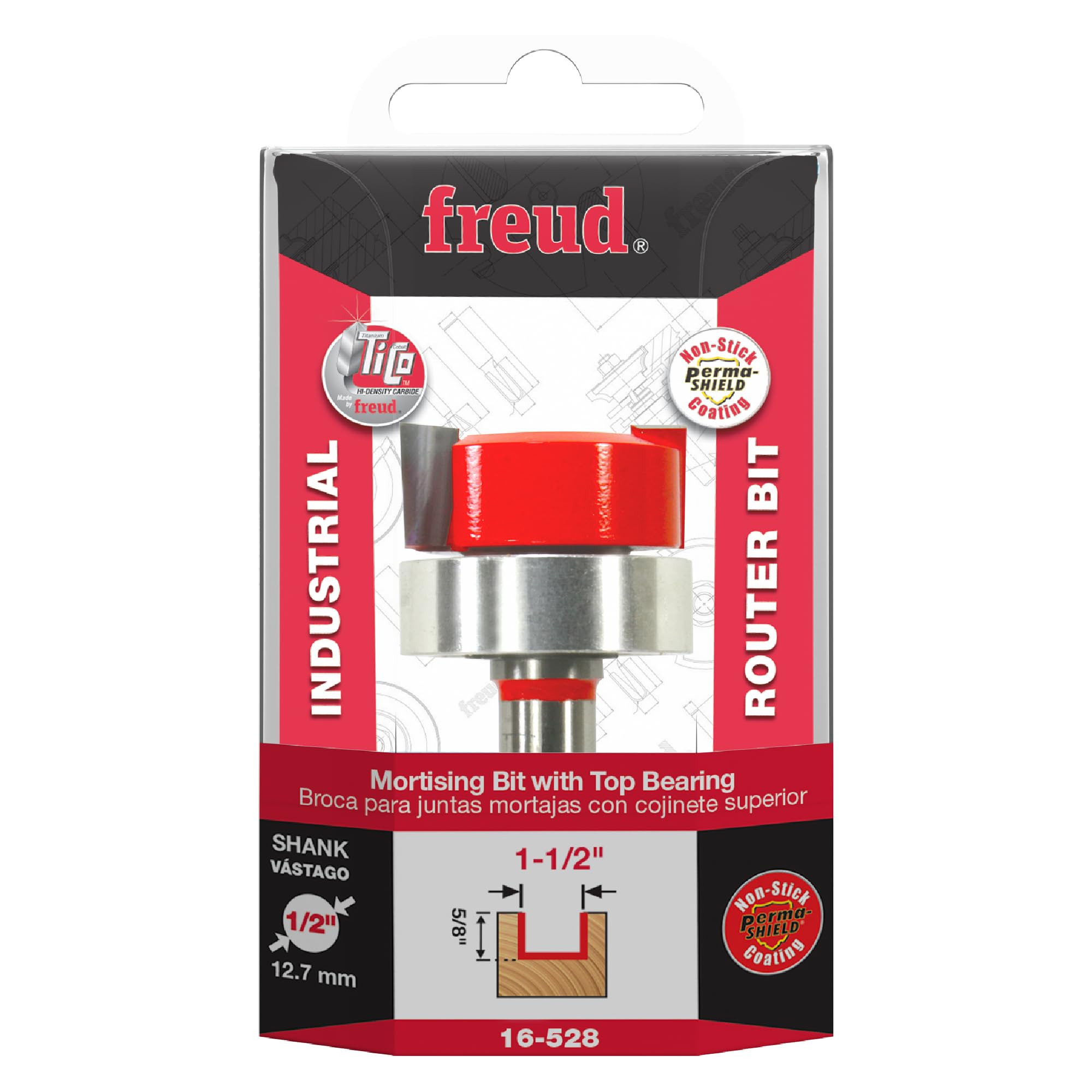 Freud 1-1/2" (śr.) Wiertło wpuszczane z trzpieniem 1/2" (16-528)