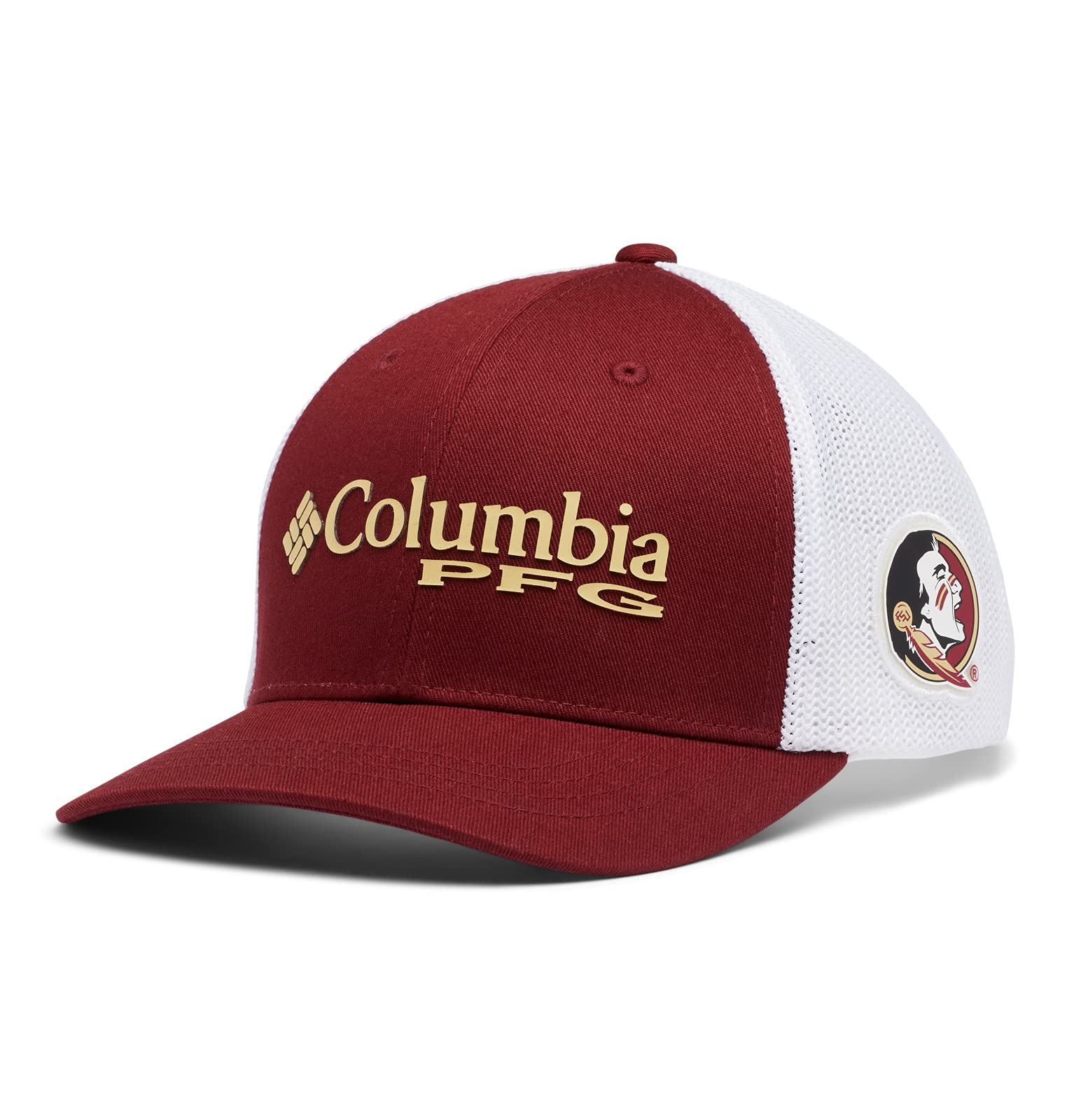 Columbia Unisex Child Collegiate Youth PFG Mesh Snap Back Ball Cap, Team Color, One Size US