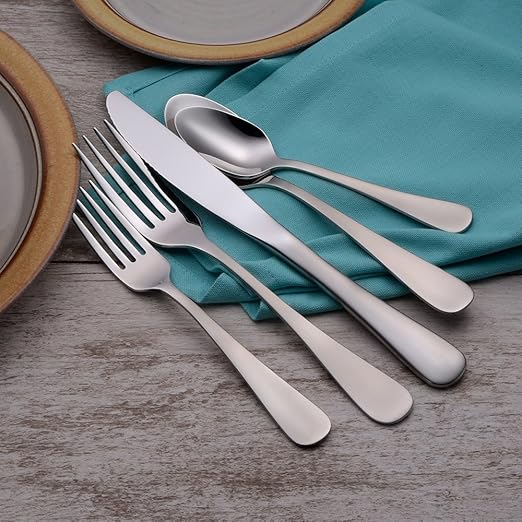 Liberty Tabletop Satin Annapolis 20 Piece Flatware Set service for 4 stainless steel 18/10 Made in USA