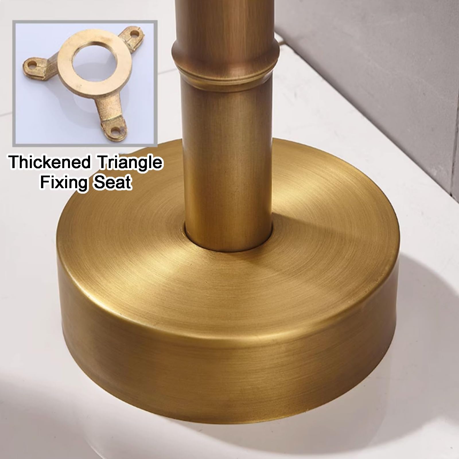 Columna de agua de bambú antiguo con grifo de cobre para jardín, grifo decorativo resistente a las heladas de 27 pulgadas, perfecto para uso en patio y patio