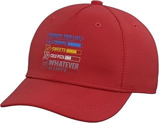 Snack Tier List Funny Gamer Video Games Retro Humor Adjustable Baseball Hat
