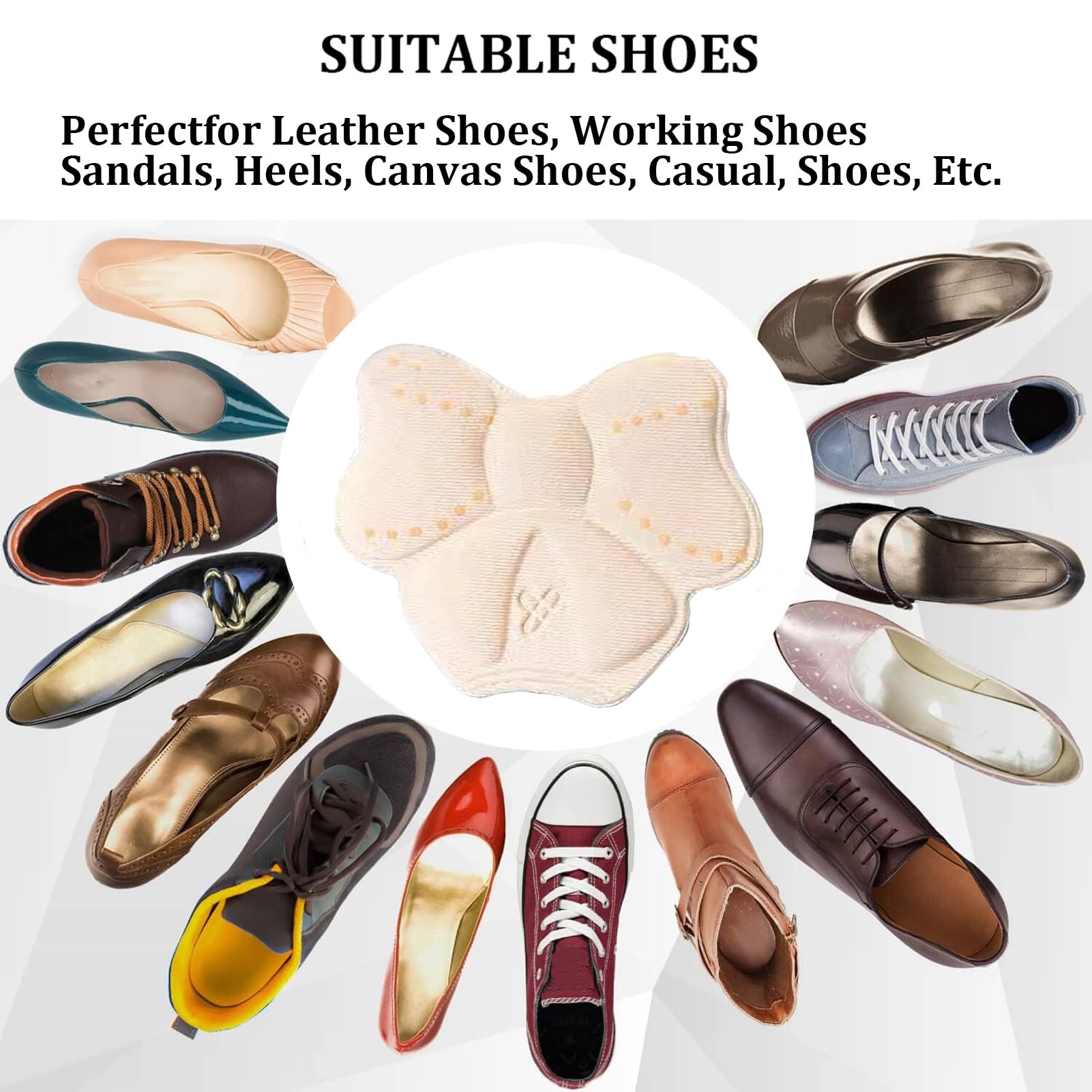 Cuscinetti Per Scarpe Cuscinetti per tallone per scarpe, protezioni per tallone riutilizzabili per donne e uomini, prevengono lo scivolamento del tallone, lo sfregamento, le vesciche e il dolore ai pi