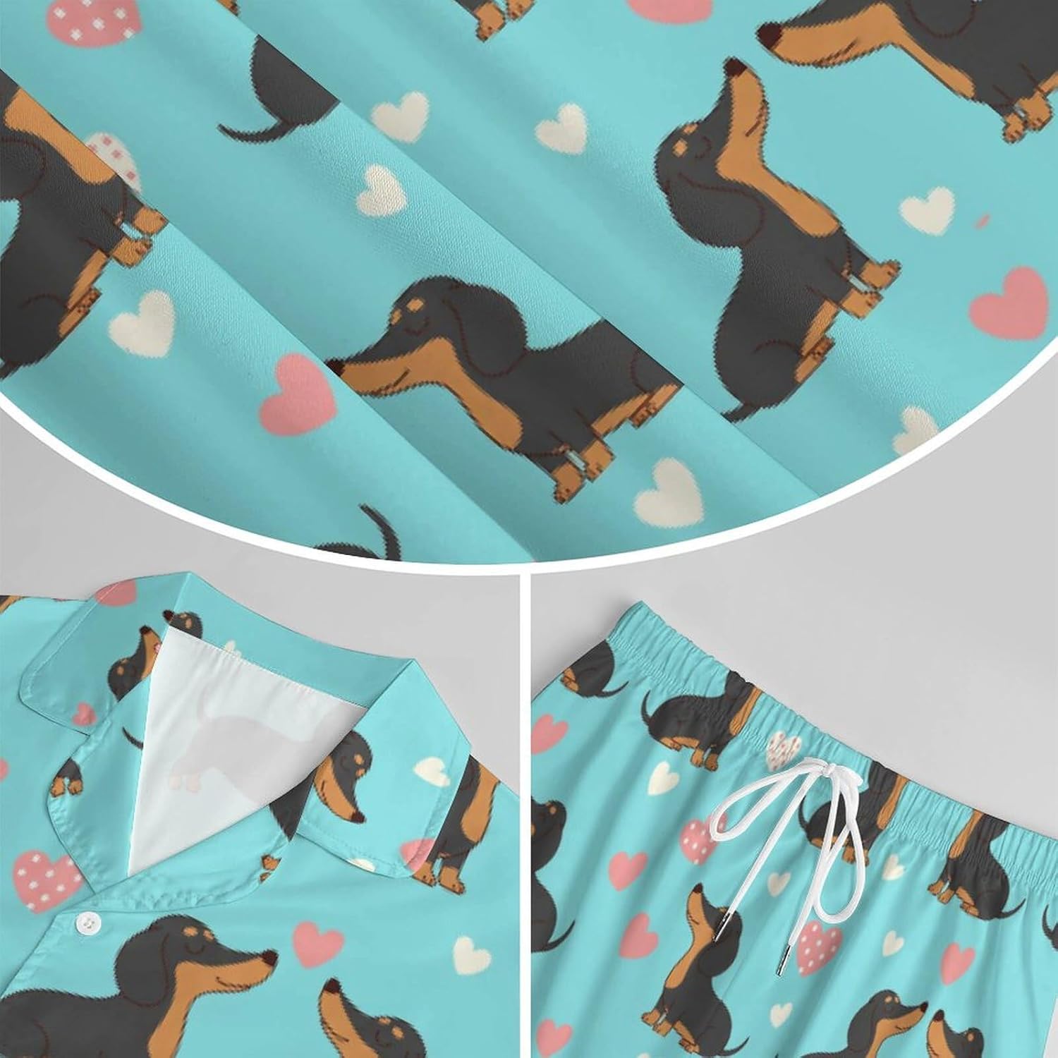 Dujiea Women Pajamas Sets Short Sleeve Sleepwear, Soft Satin Button Down Lounge Wear Set 2 Piece Pjs Shorts Set XS-2XL - Image 6