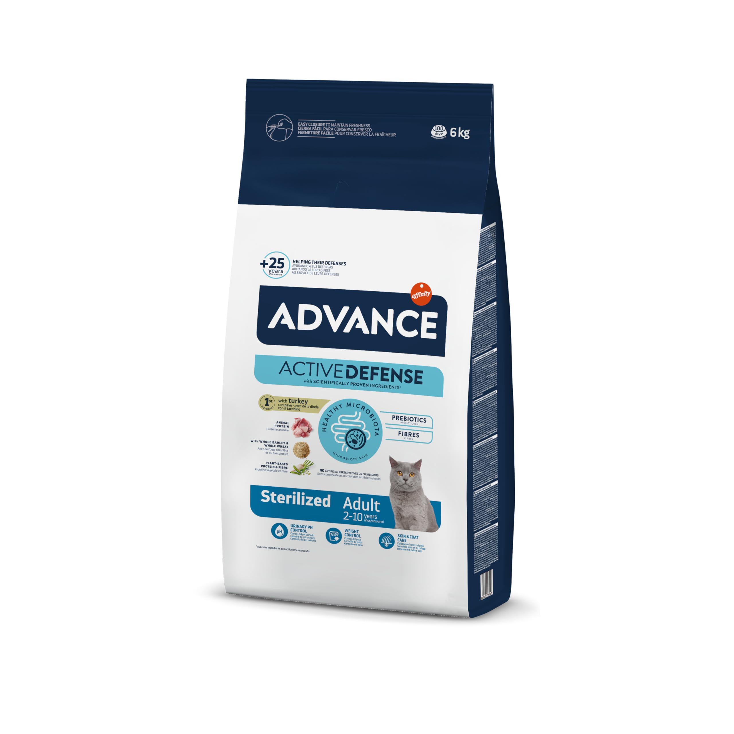 Advance Pienso para Gatos Adultos Esterilizados con Pavo, 6 kg