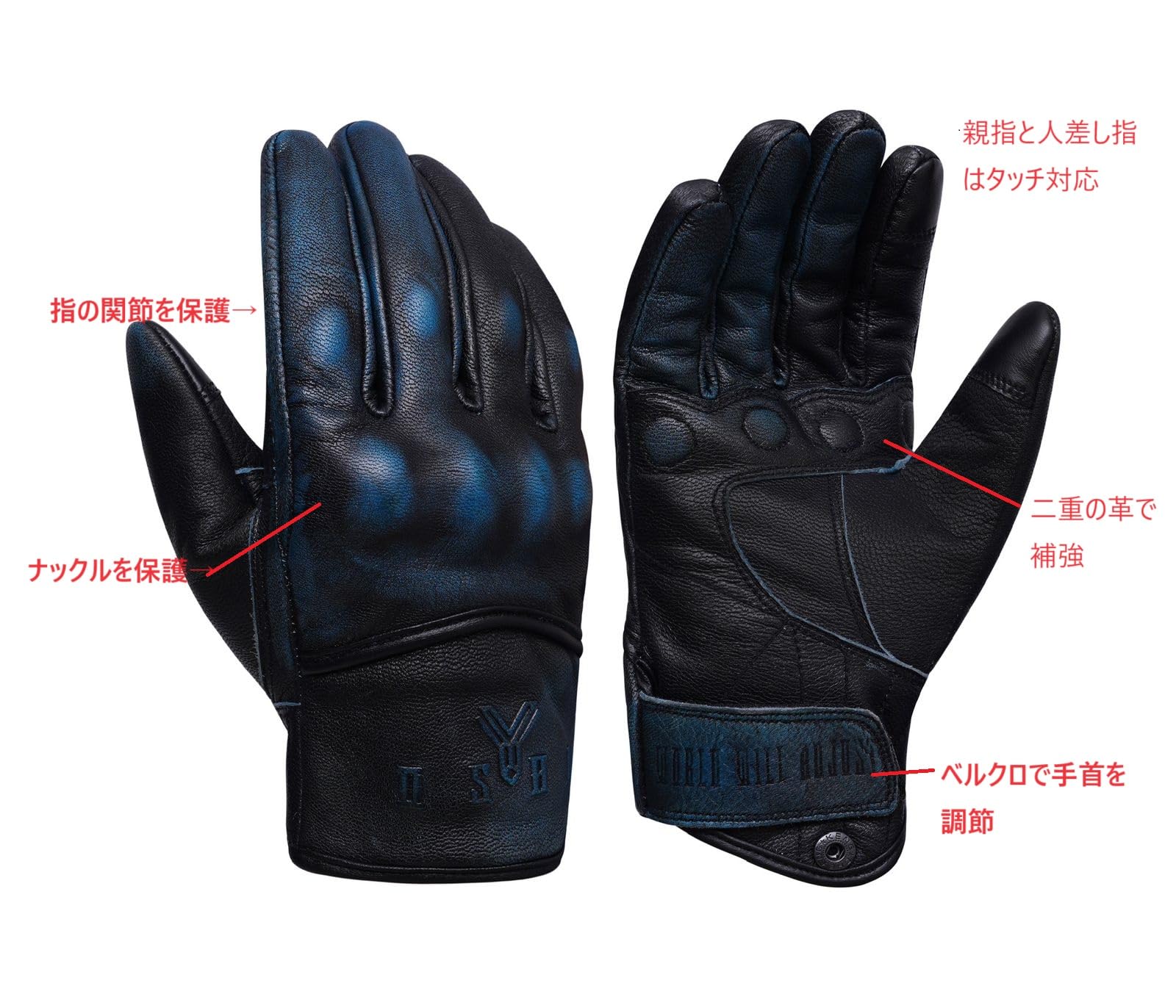 Amazon.co.jp: （YOSHI）バイクグローブ レザーグローブ