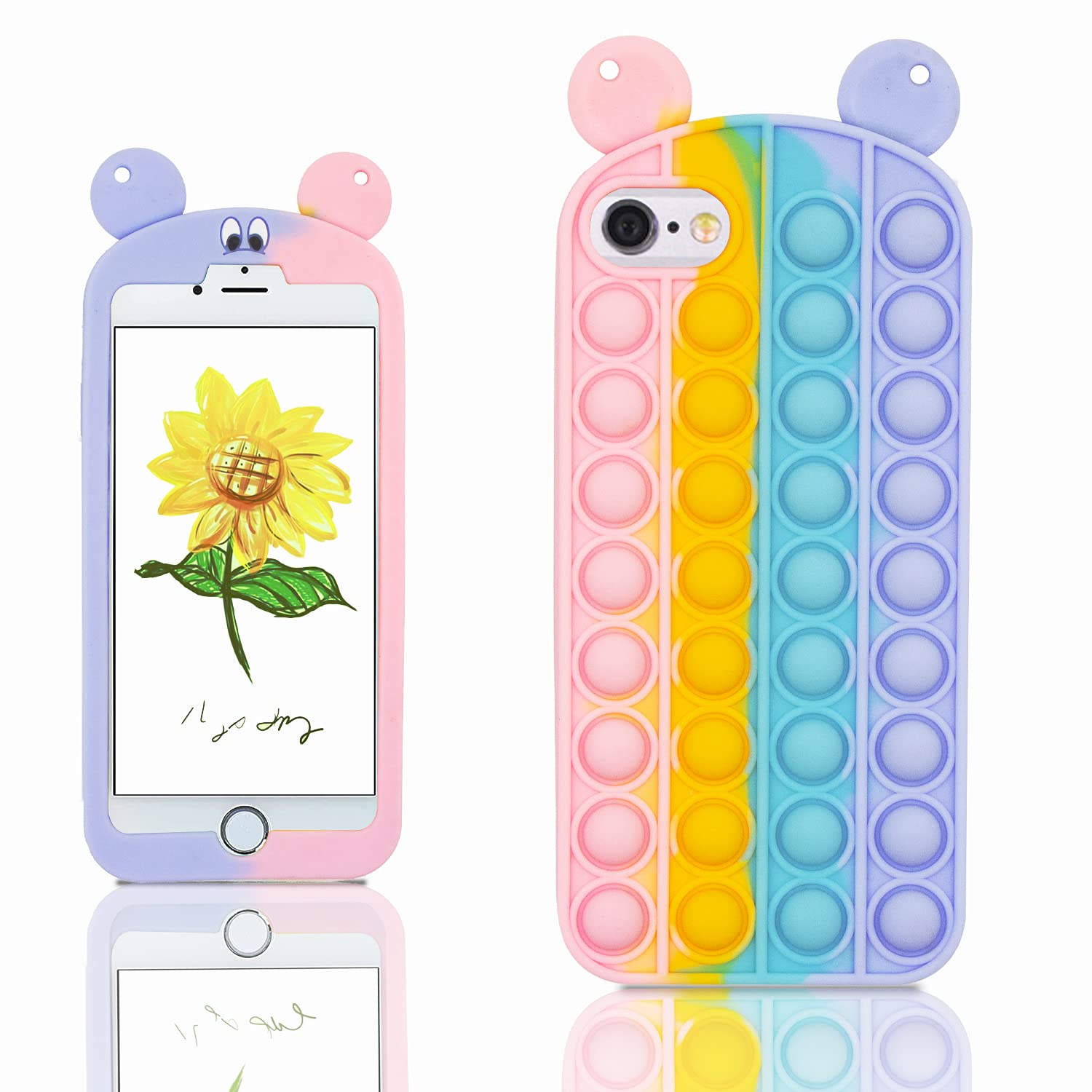cartoon pop it case for iphone