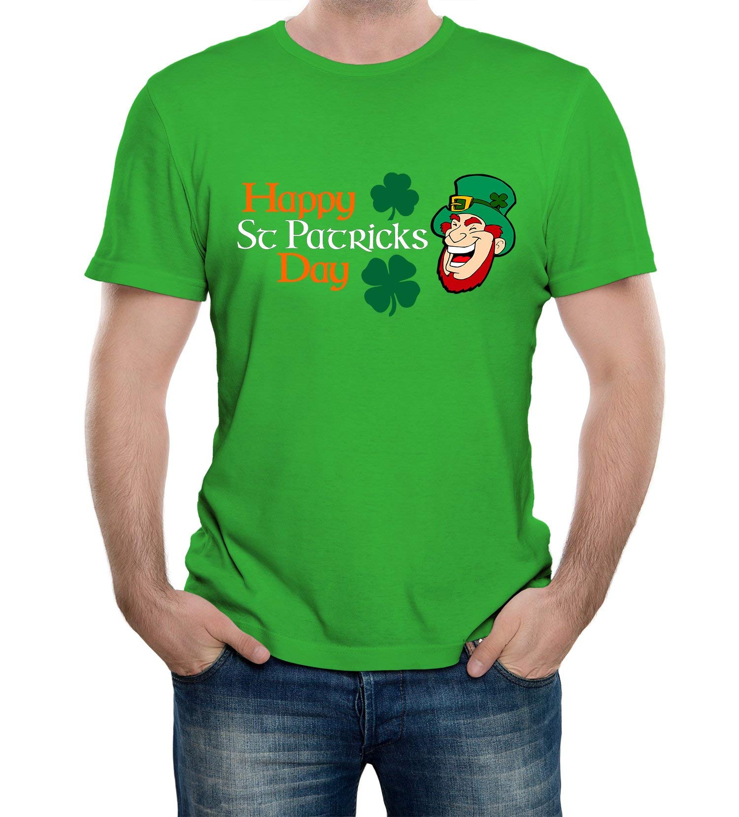 Reality Glitch Men's Irish Green Happy St Patrick's Day T-Shirt (Xxxl, )
