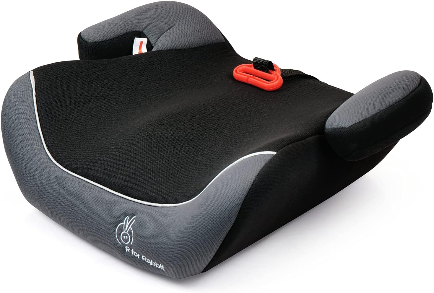 R For Rabbit Little Jack Booster Car Seat for Kids, Travel-Friendly Height Booster Seat for Age 3 to 12 Years Child with (Black Grey)