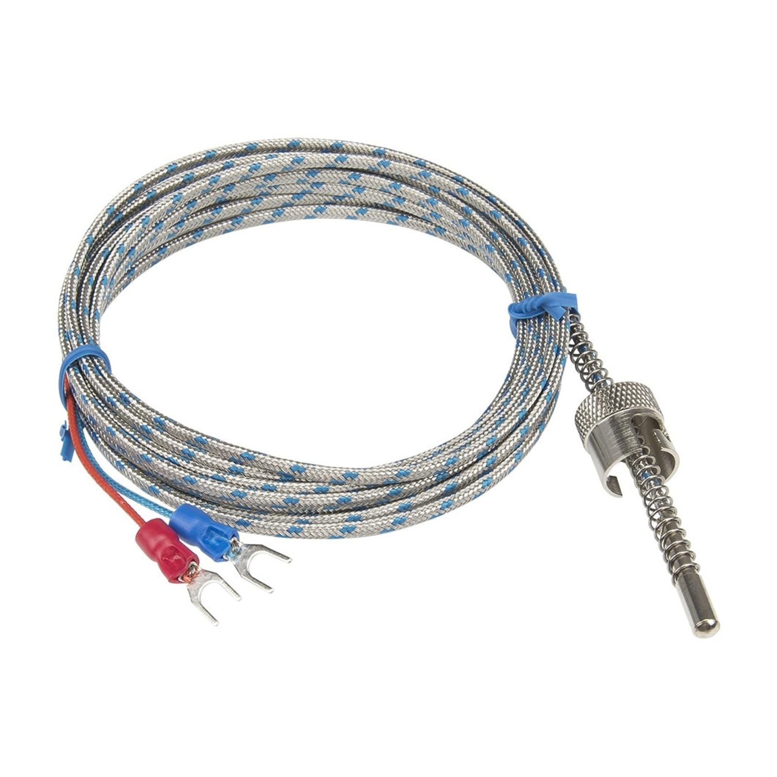 FTARS02 Czujnik termopary typu KJ, kabel ekranowany o dużej gęstości 3 m, otwór 12 mm, regulowana nasadka bagnetowa 1 szt(J 2x7x0.2mm cable)