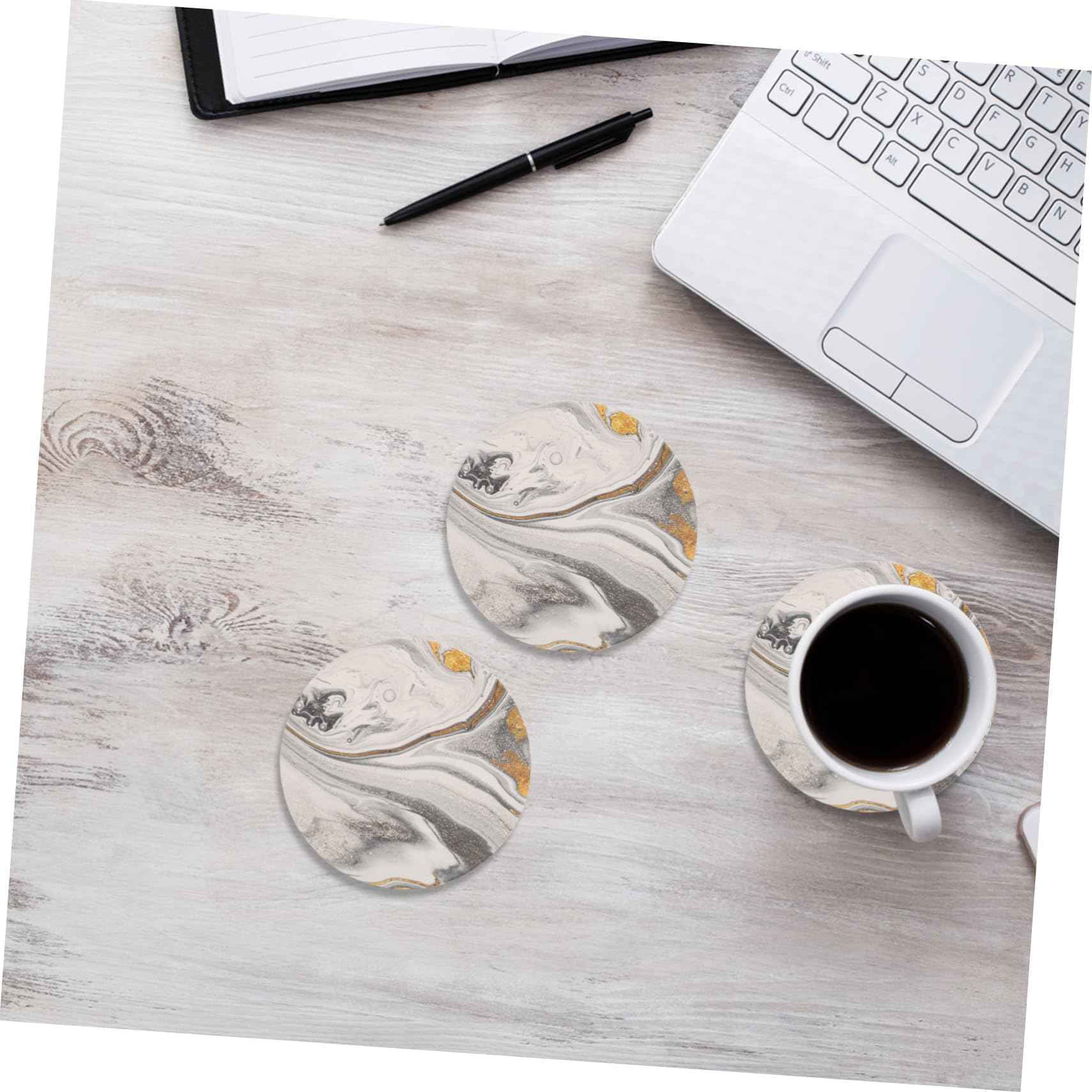 MAGICLULU 12stücke Runde Untersetzer Dekorative Saugfähige Tassenuntersetzer Für Kaffee Und Getränke Für Tisch Bar Büro Und Zuhause Stylische Tischdeko