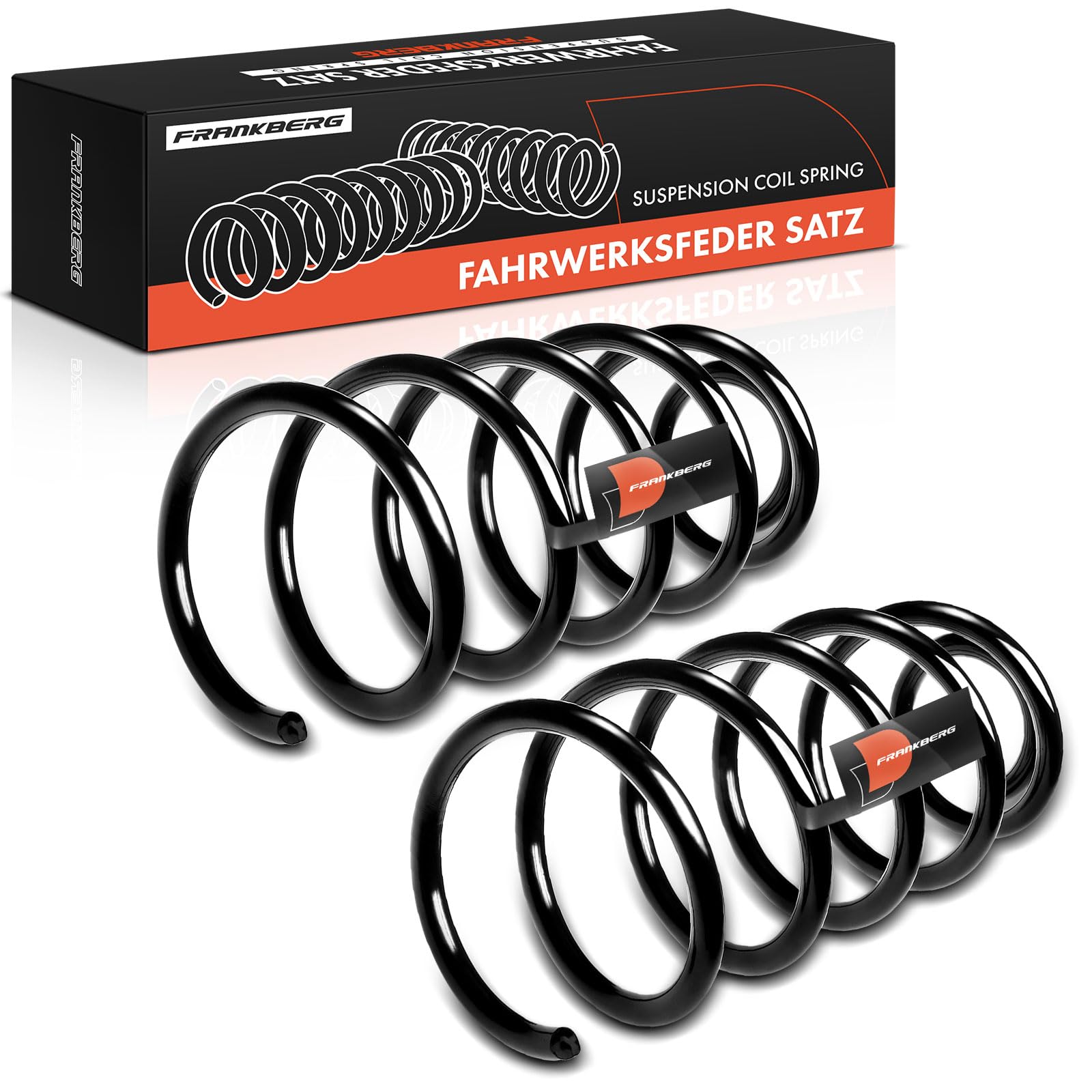 Frankberg 2 ressorts de suspension pour essieu avant 1J0411105AL | Compatible avec: Golf IV 1J1, Nouvelle Coccinelle Cabriolet 1Y7
